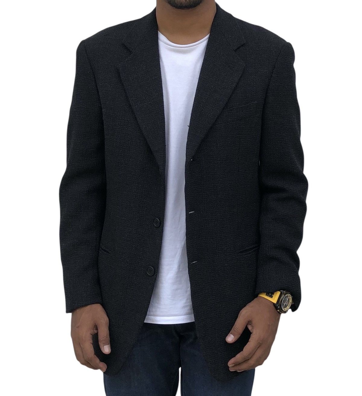Giorgio Armani Giorgio Armani Linen Pura Lana Single-Breasted Blazer Size 48L - 3 Thumbnail
