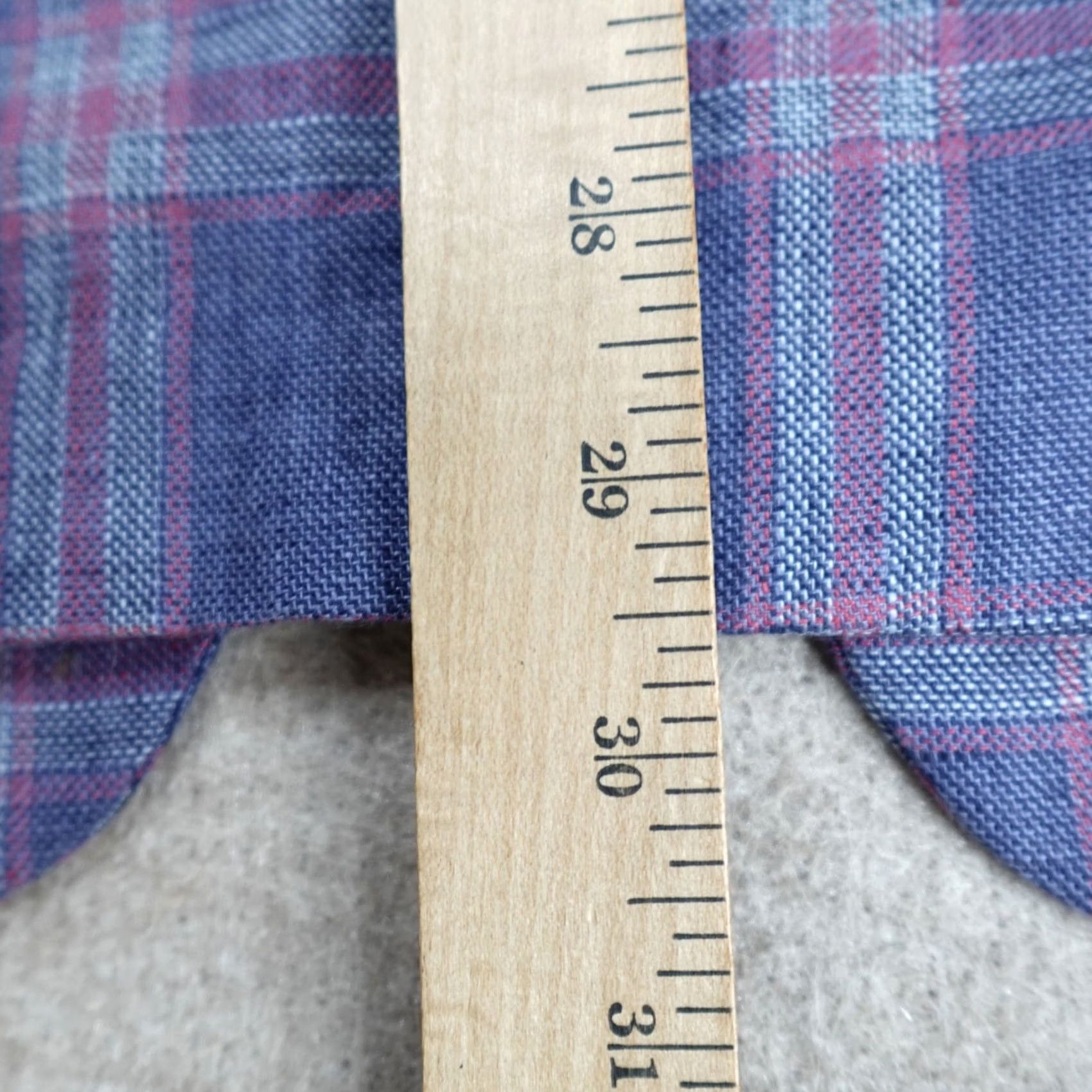 Tommy Hilfiger VINTAGE Tommy Hilfiger Sport Coat Jacket 40L Blue Plaid 100% Linen Women? Mens? Size US XXS / EU 40 - 7 Thumbnail
