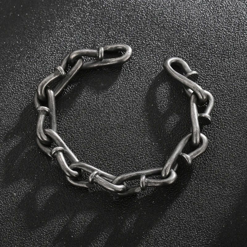 Vintage Vintage Nail Link Chain Bracelet Size ONE SIZE - 3 Thumbnail