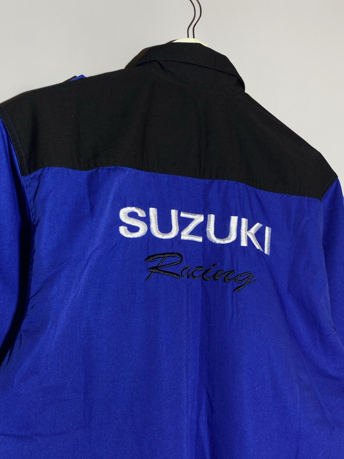 Japanese Brand Vintage Suzuki Pirelli Team racing moto shirt Size US L / EU 52-54 / 3 - 4 Thumbnail