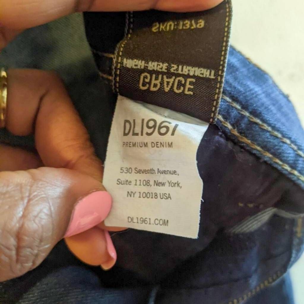 DL1961 DL1961 Grace High Rise Straight Jeans Size 29 Dark Indigo Wa Size 29" - 10 Thumbnail