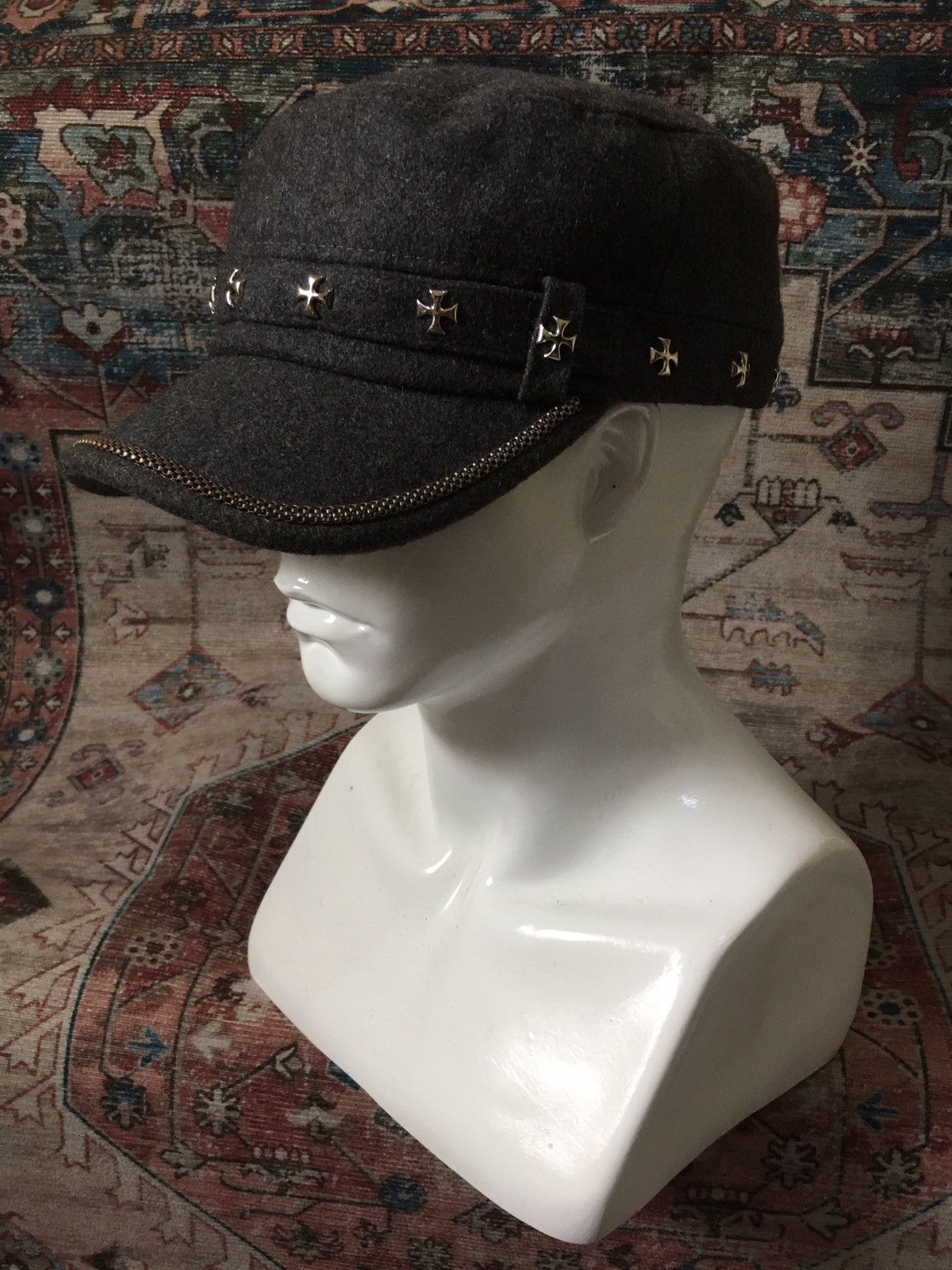 If Six Was Nine Grey Spike Cross Cadet Hat Size ONE SIZE - 2 Thumbnail
