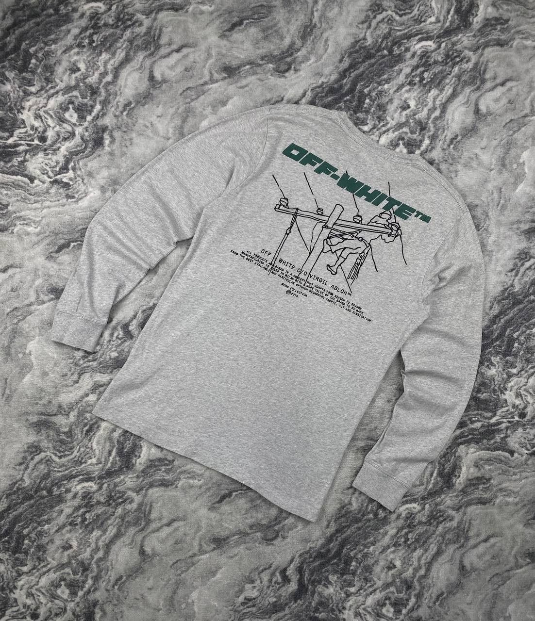Off-White Off-White Trellis Worker Long Sleeve Big Logo Men Size L Size US L / EU 52-54 / 3 - 1 Thumbnail