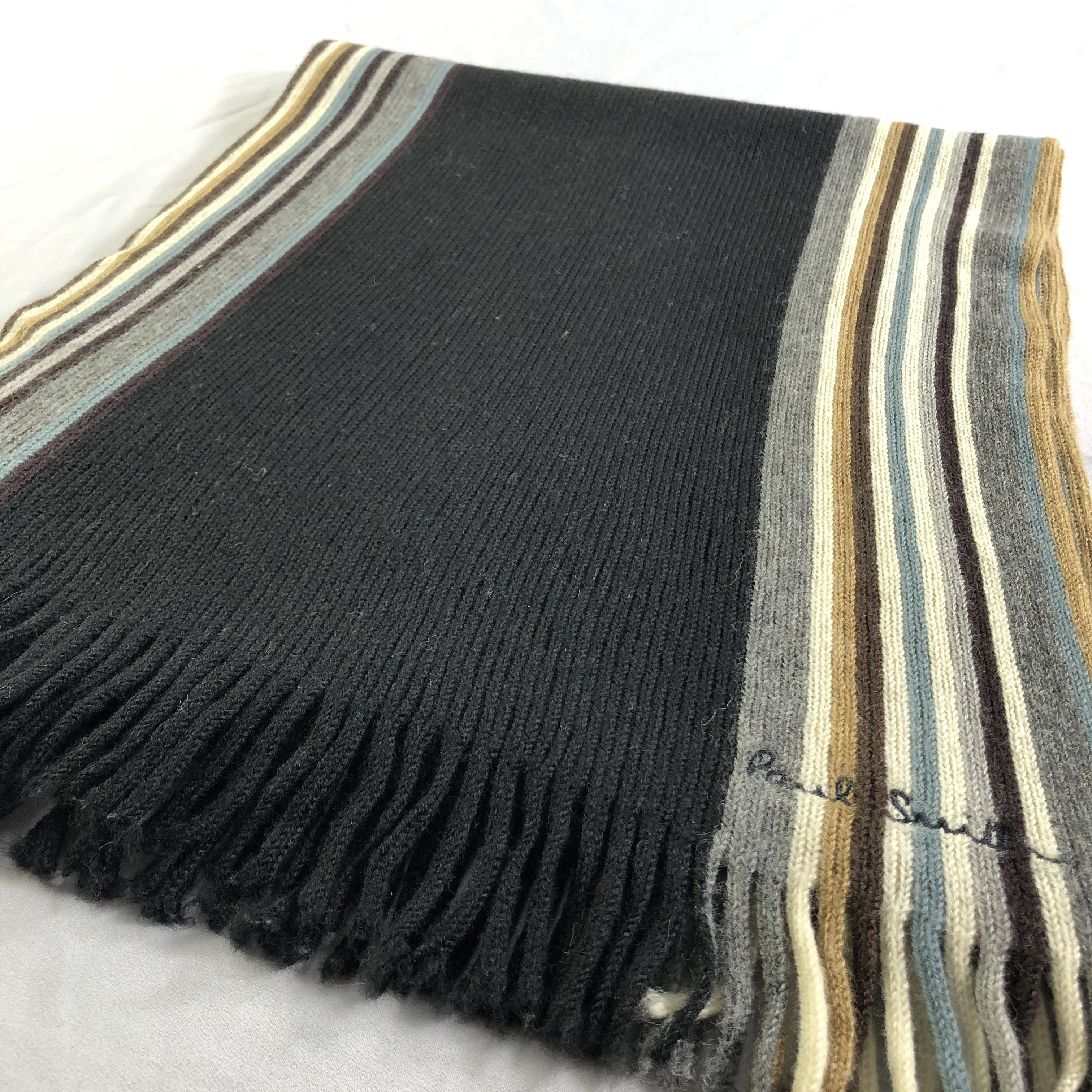 Paul Smith Paul Smith Stripe Knit Wool Scarf Muffler Neckwear V2323 Size ONE SIZE - 3 Thumbnail