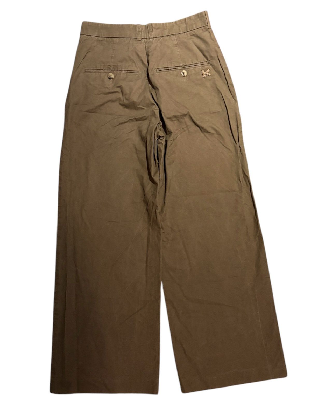 Kenzo Kenzo Carrot-Fit Pants – Brown/Kaki Size 25" / US 0 / IT 36 - 2 Thumbnail