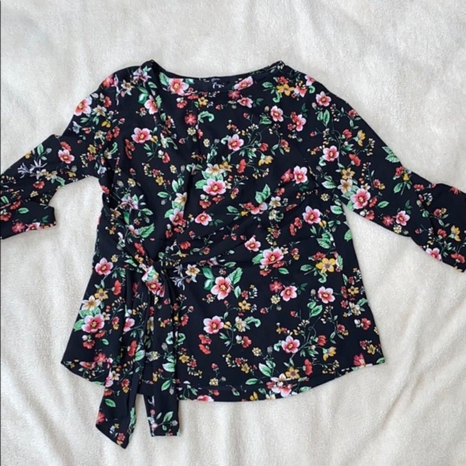 Other Gibson Side Tie Floral Blouse | Sz L Size L / US 10 / IT 46 - 2 Thumbnail