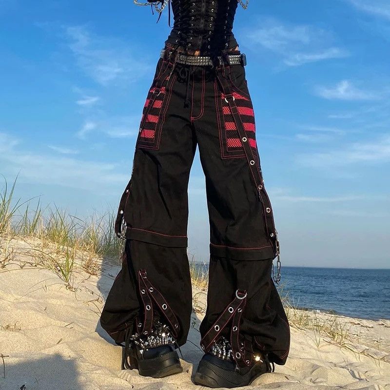 Pants Wide Straight Leg Pants Grunge Hippie Baggy