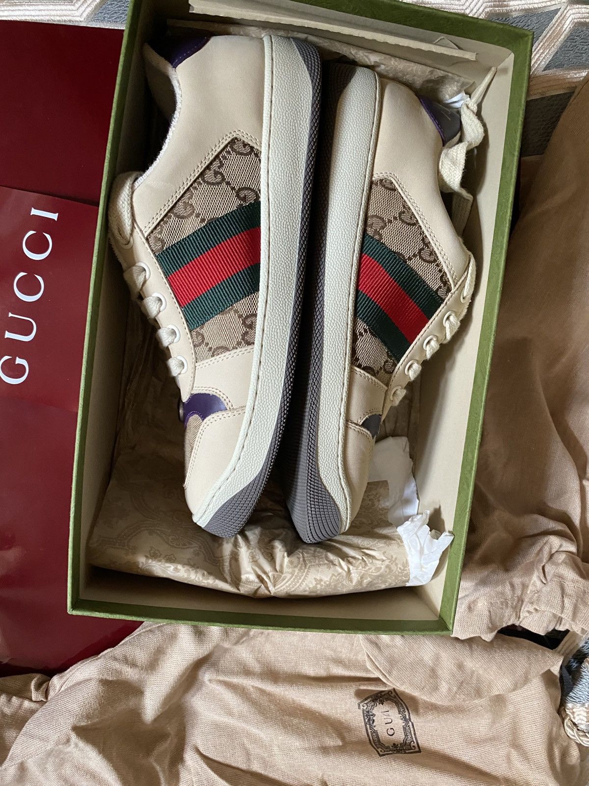 Gucci 🔥 GUCCI 🔥 Baskets Screener à motif GG pour femme Size US 7 / IT 37 - 4 Thumbnail