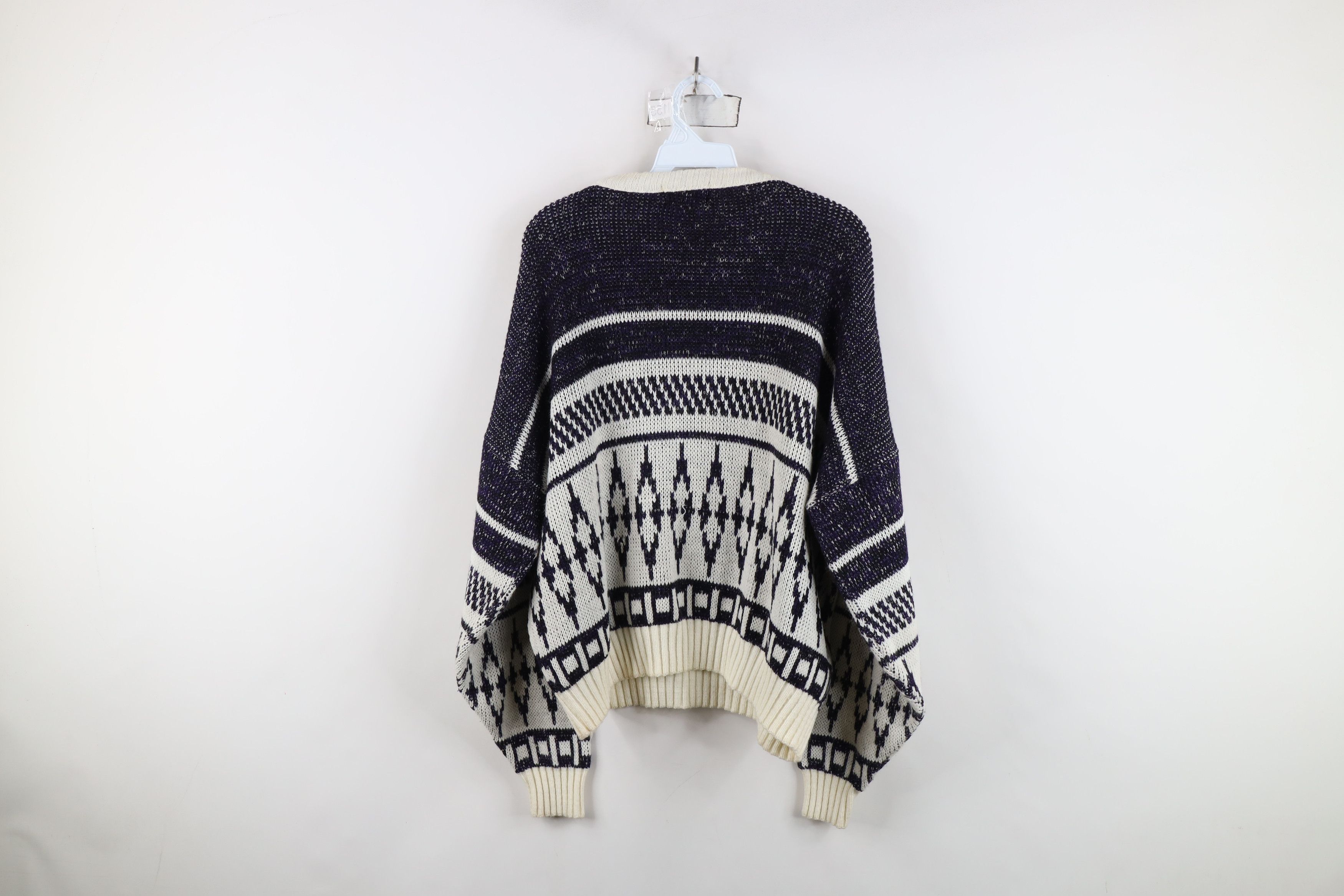 Vintage Vintage 90s Streetwear Fair Isle Geometric Knit Sweater USA Size XL / US 12-14 / IT 48-50 - 8 Thumbnail