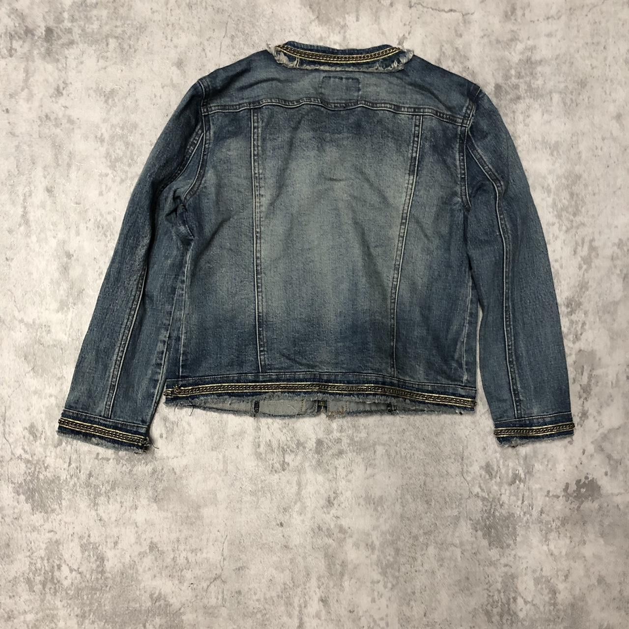 Other Blue denim jacket with gold trim, zipper and button closure Size L / US 10 / IT 46 - 4 Thumbnail
