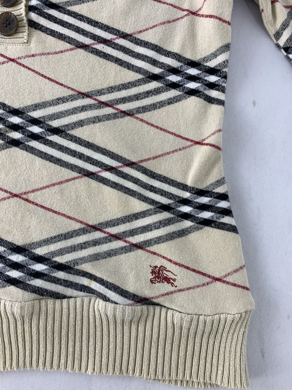 Burberry Hype Burberry London Nova Checked Monogram Knitwear Sweater Size XS / US 0-2 / IT 36-38 - 5 Thumbnail