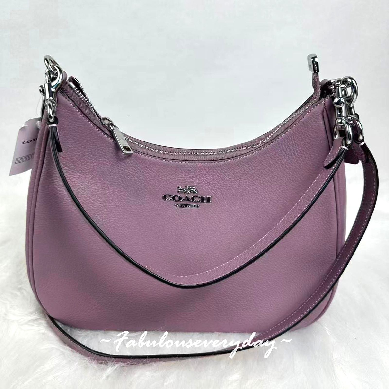 Coach Coach Teri Hobo Shoulder/Crossbody Leather/Silver/Jasmine Size ONE SIZE - 1 Thumbnail