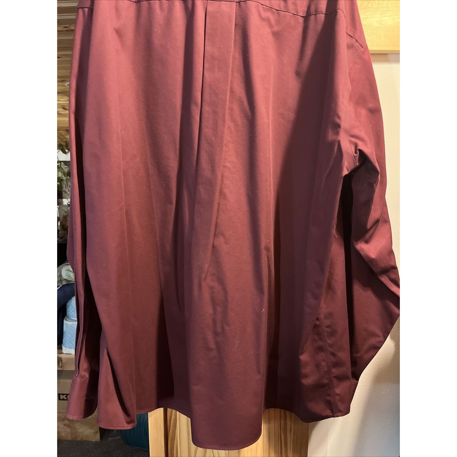 Enro ENRO Men's L Maroon LS Button Up Cotton Non-Iron Twill Shirt Size US L / EU 52-54 / 3 - 10 Thumbnail