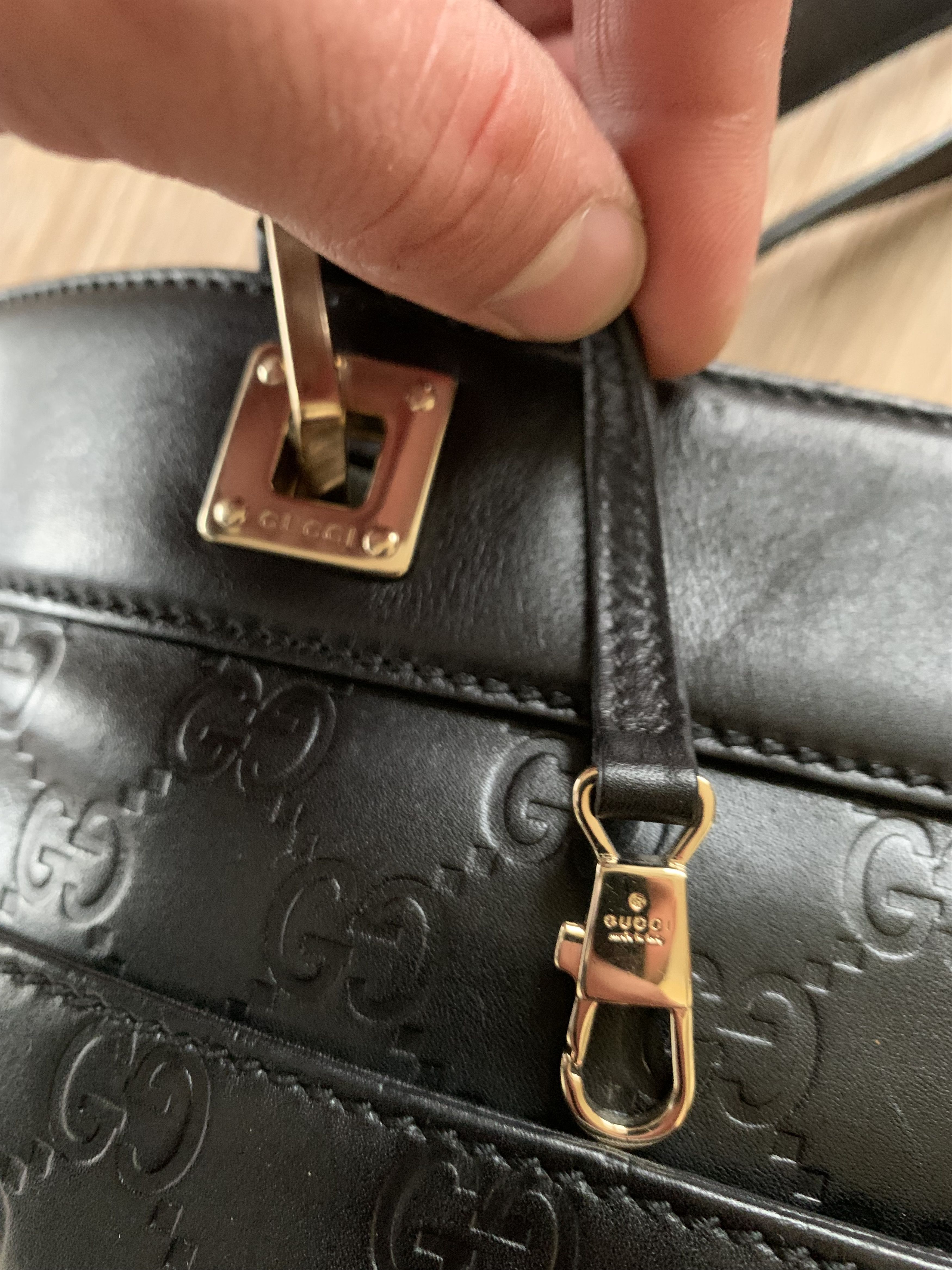 Gucci Vintage Gucci Guccissima Monogram Black Leather Handbag Size ONE SIZE - 11 Thumbnail