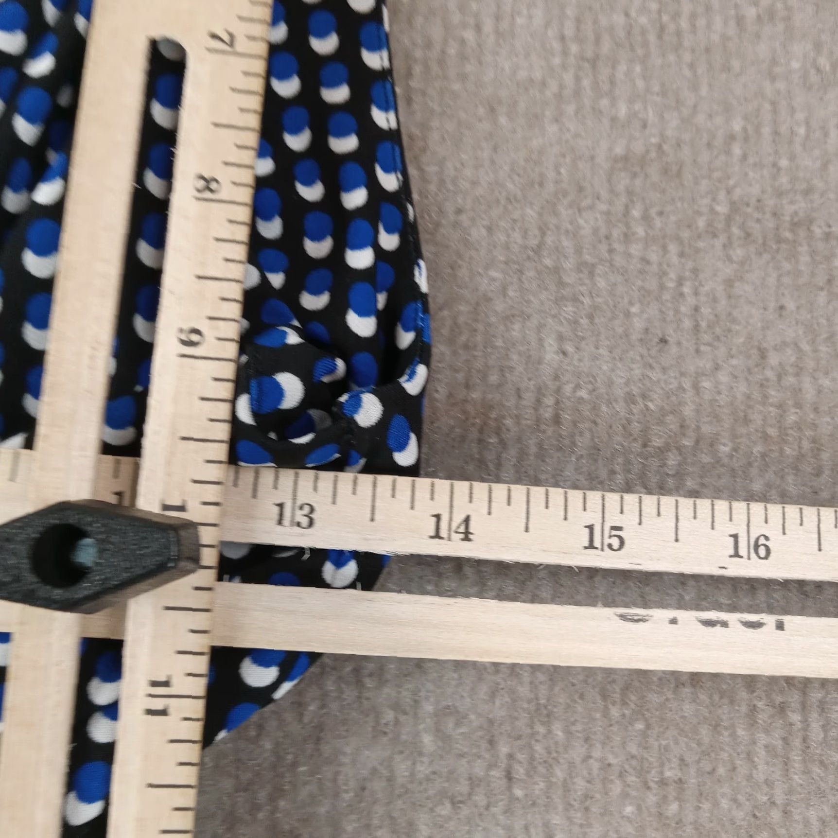 Michael Kors Michael Kors Dress Maxi Womens Medium Blue Black White Polka Dot Sleeveless V-Neck Sleeved Pullover Size M / US 6-8 / IT 42-44 - 3 Thumbnail