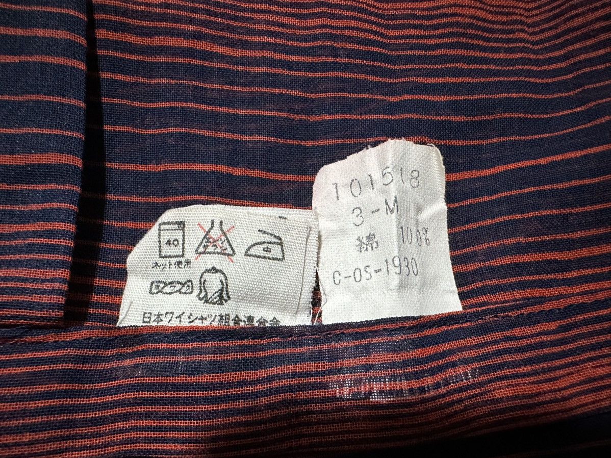 Japanese Brand 🔥Vintage Japanese Jean Phillipe Striped See Through Shirt Size US M / EU 48-50 / 2 - 6 Thumbnail