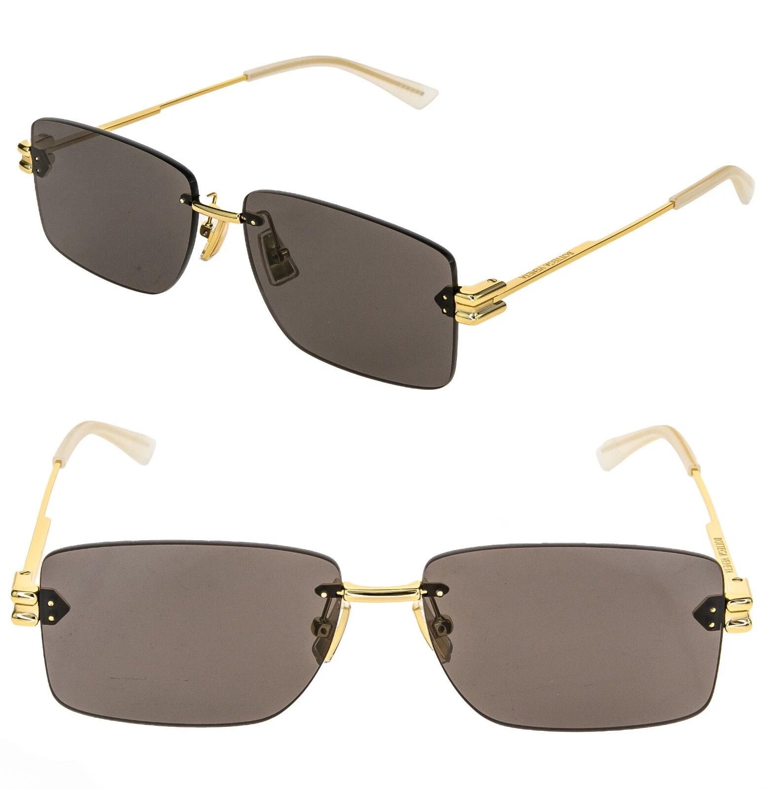 Bottega Veneta BOTTEGA VENETA 1126 BOLT BV1126S Gold Gray Unisex Metal 002 Size ONE SIZE - 1 Thumbnail