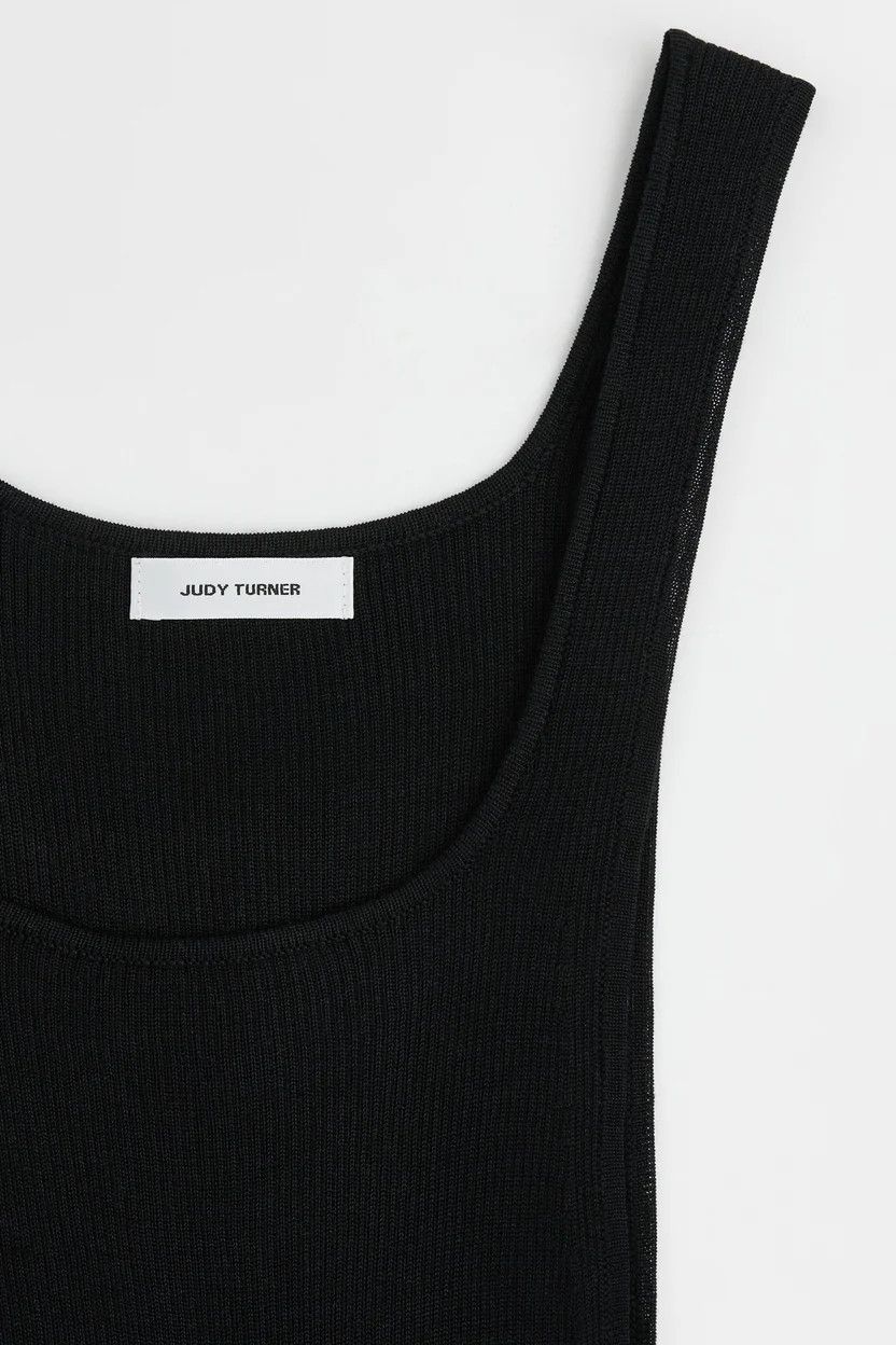Judy Turner o1mle0425 Crew Tank Top Dress in Nero Size S / US 4 / IT 40 - 3 Thumbnail