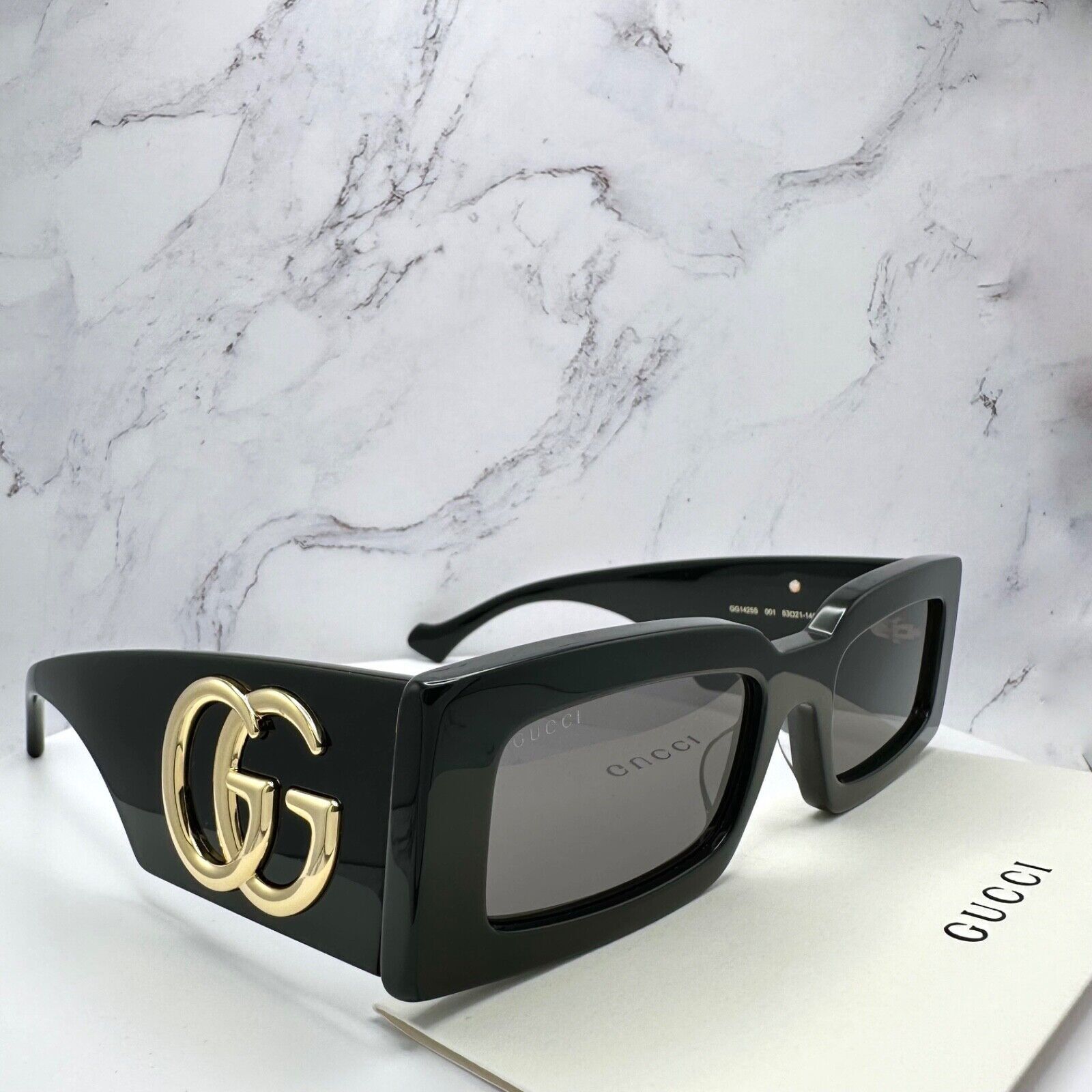 Gucci Sunglasses New Black Gold GG Logo Generation