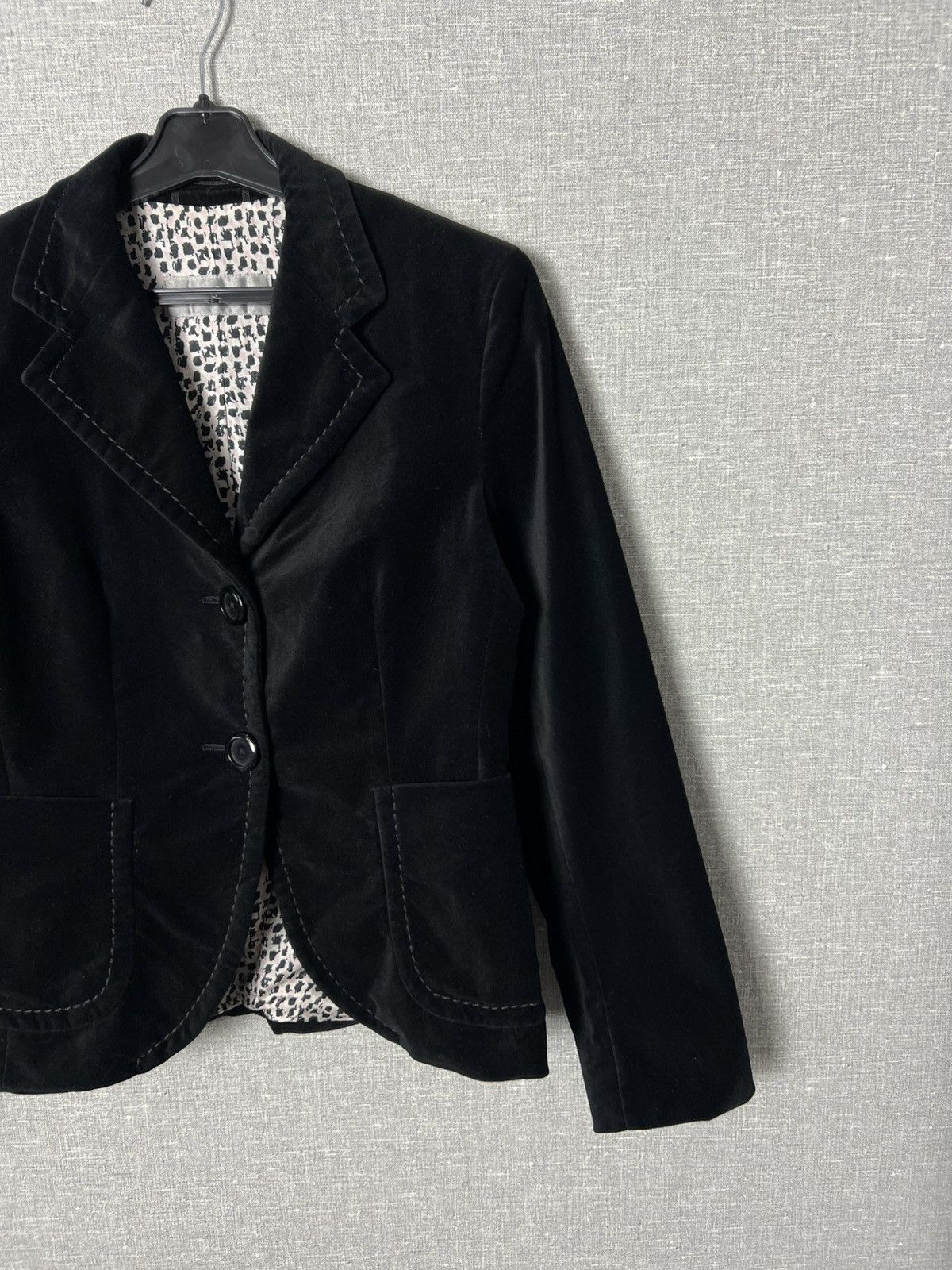 Max Mara Max Mara Black Velour Blazer Jacket Size US4 Size S / US 4 / IT 40 - 3 Thumbnail