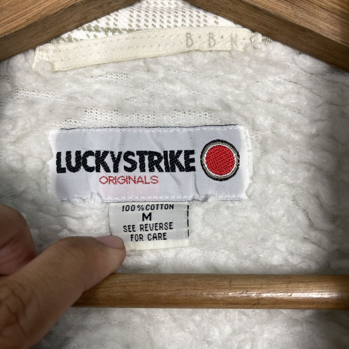 ICON Motorsports Vintage 90s Lucky Strike Sherpa Lining Button Jacket Size US M / EU 48-50 / 2 - 16 Thumbnail