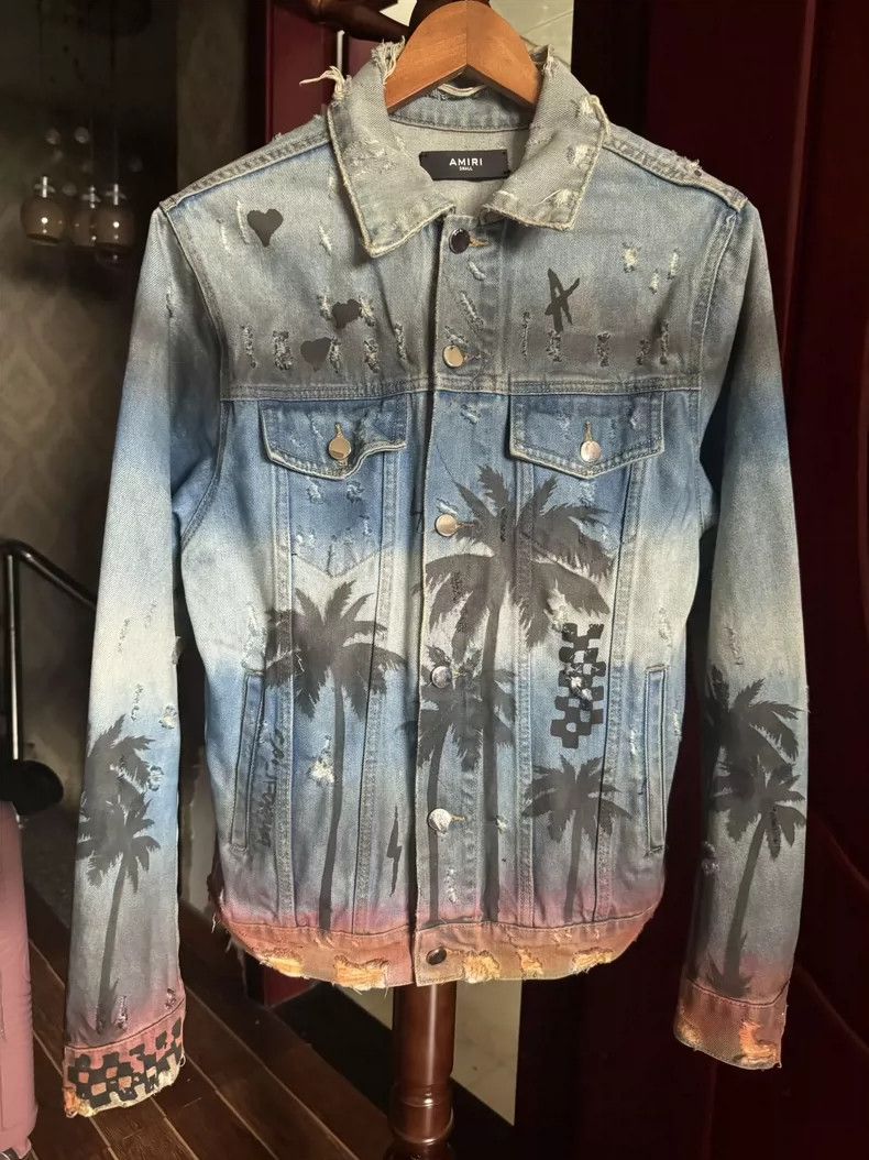 Amiri Amiri Coconut Tree Denim Jacket Size US S / EU 44-46 / 1 - 3 Thumbnail