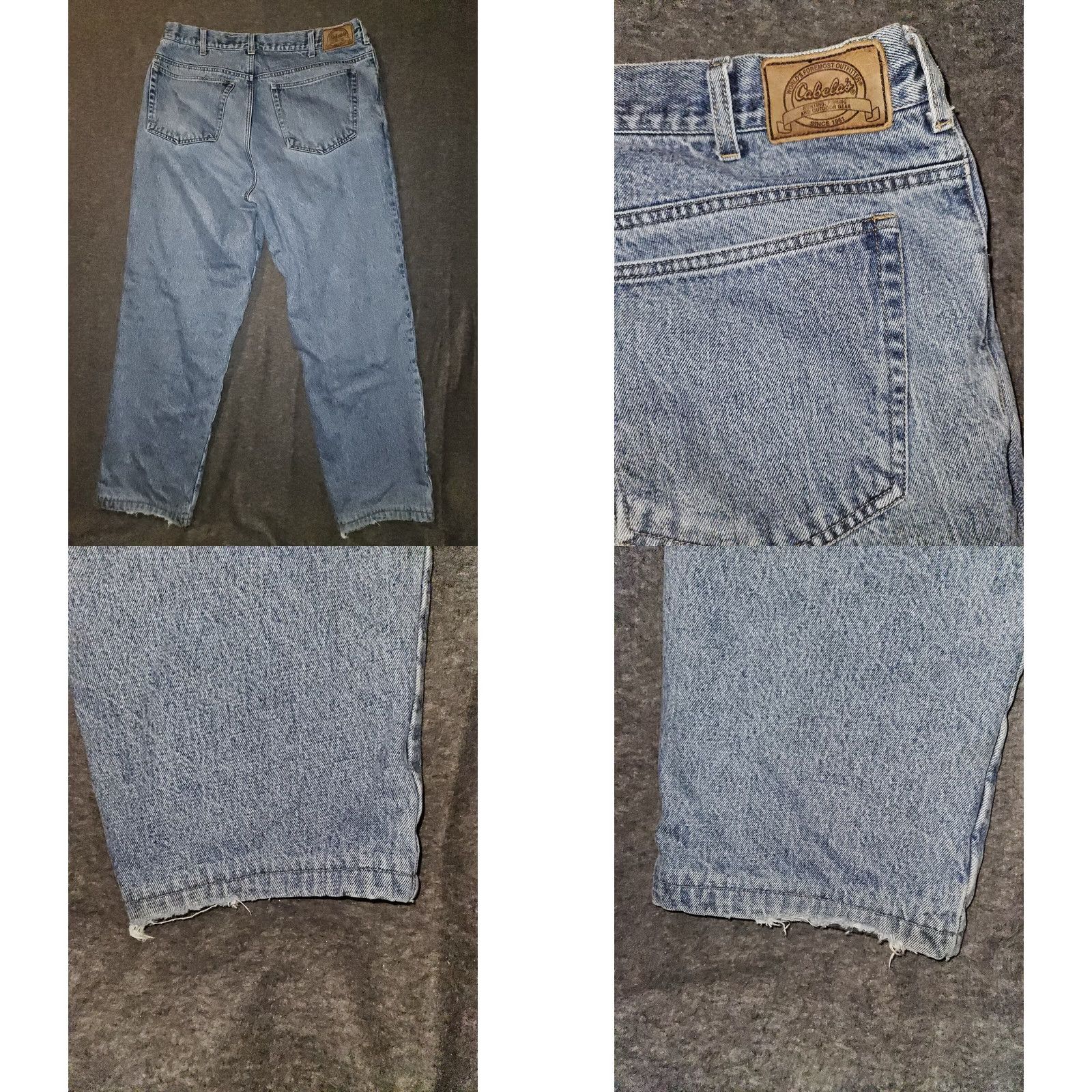 Vintage VINTAGE Cabela's Jeans Men 38x30 Blue Denim Lined High Rise Distressed Regular Rise 90s Outdoors Mens Jeans Size US 38 / EU 54 - 8 Thumbnail