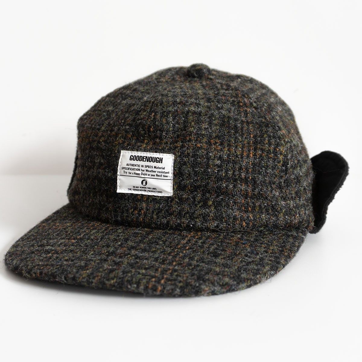 GOODENOUGH GOODENOUGH x Harris Tweed Harris Tweed Flight Cap Hat Size L Size ONE SIZE - 1 Thumbnail