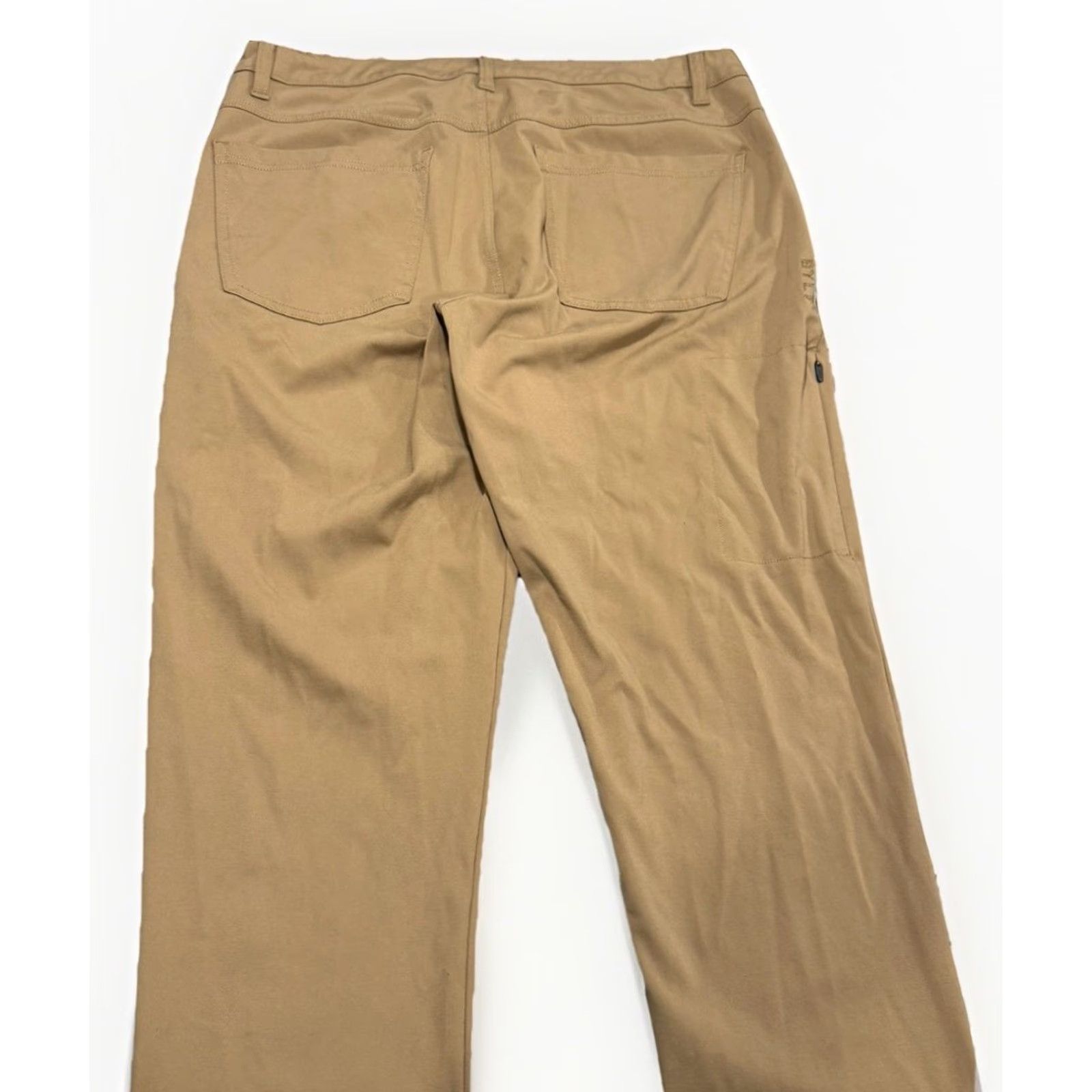 Vintage BYLT Everyday 2.0 Pants Mens 33x30 Slim Fit Performance Stretch Zip Pocket Brown Beige Chino Straight Leg 30 Inseam Modern Casual Mens Size US 36 / EU 52 - 6 Thumbnail