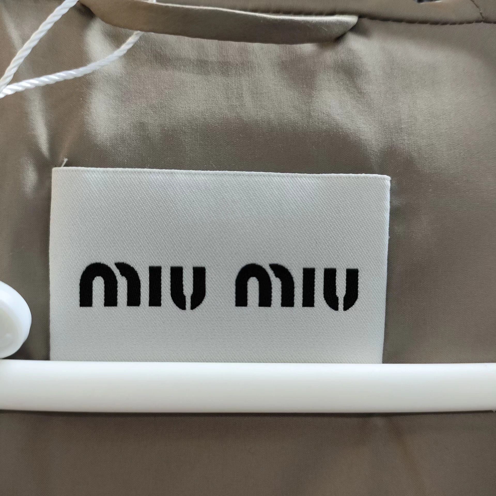 Miu Miu MIU MIU Khaki Brown Embroidered Logo Puffer Jacket Size XS / US 0-2 / IT 36-38 - 5 Thumbnail