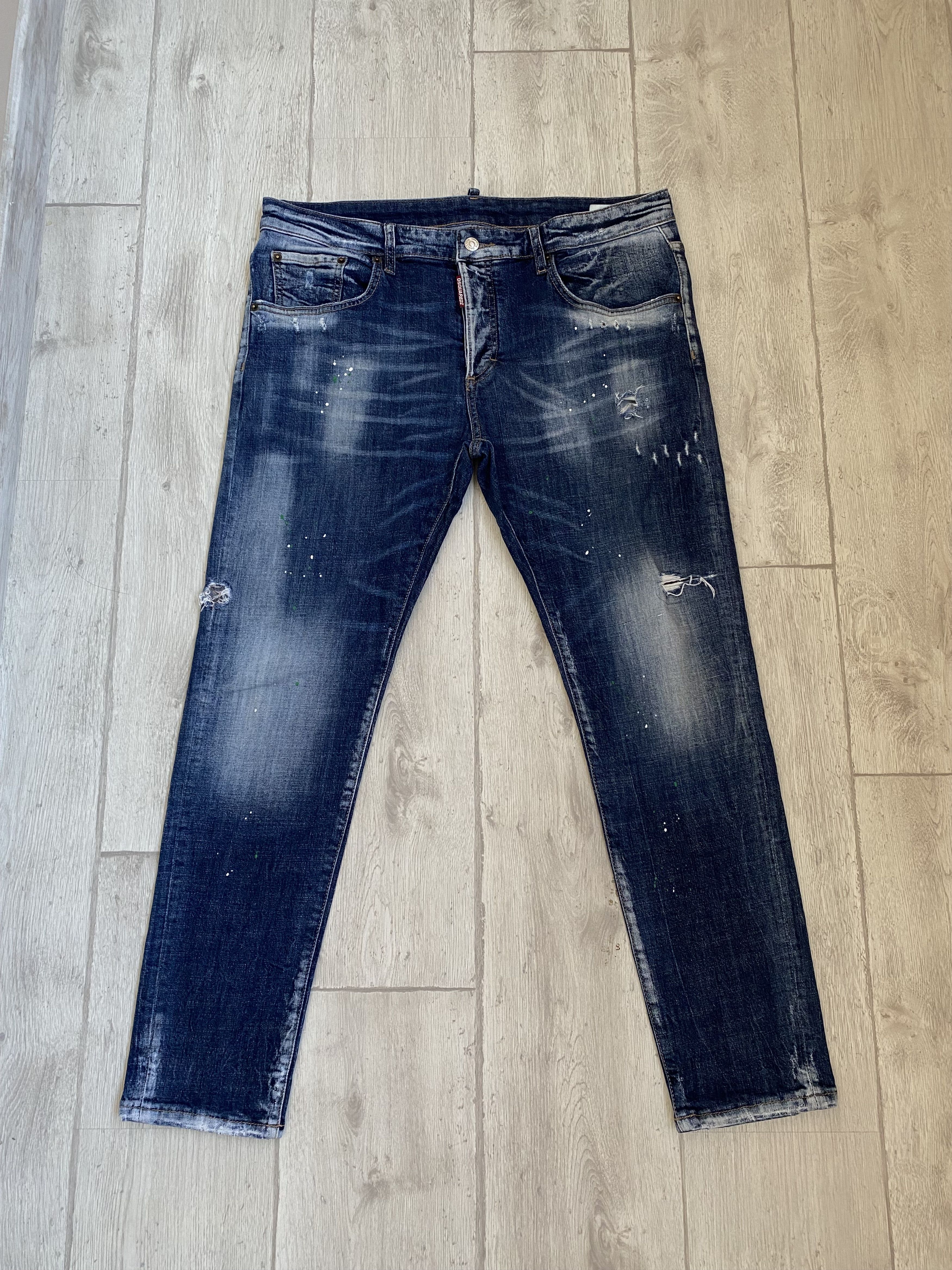 Dsquared2 × Hysteric Glamour × If Six Was Nine Rare vintage y2k Dsquared2 distressed painted skinny jeans Size US 38 / EU 54 - 1 Thumbnail