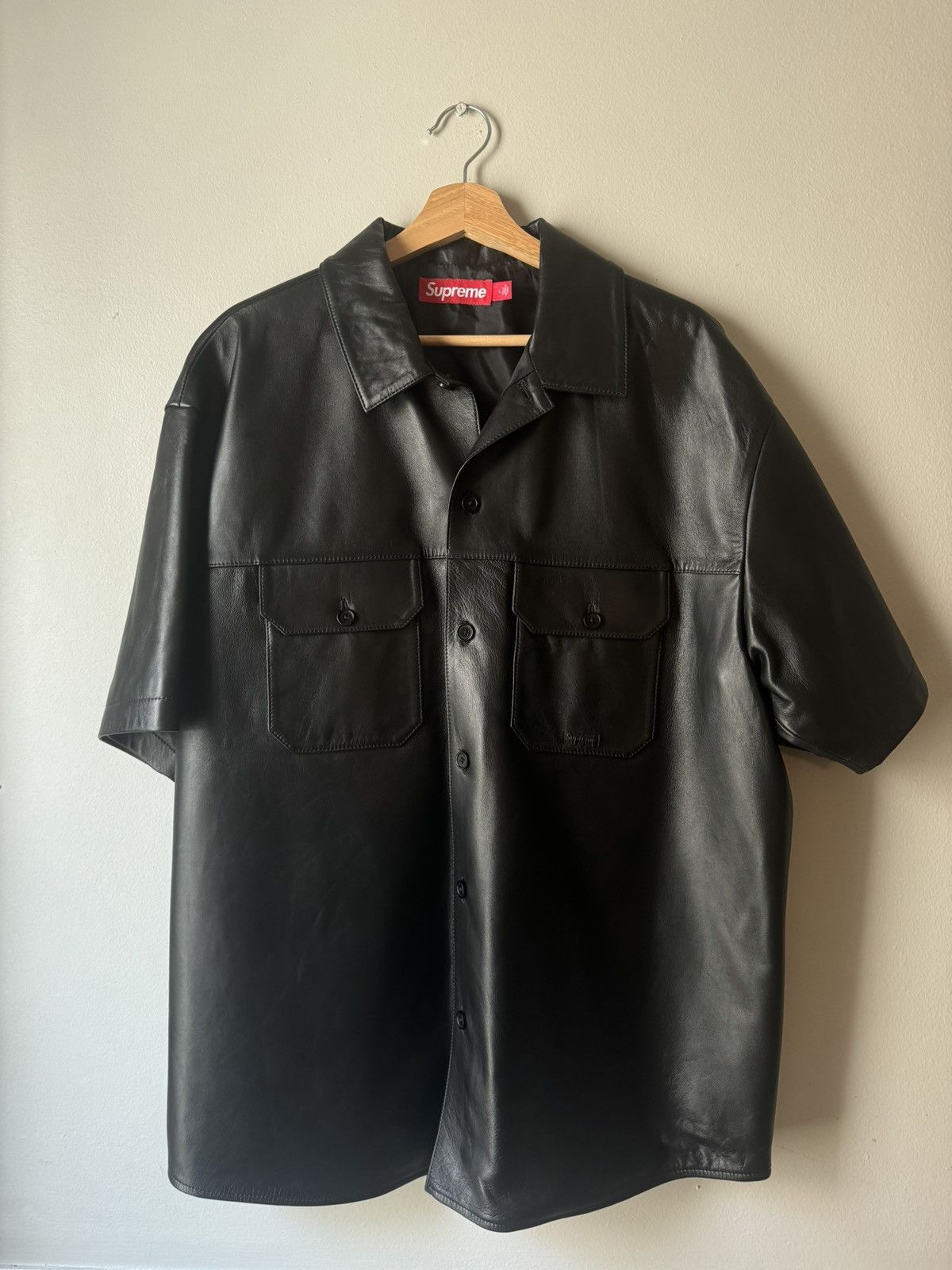 Supreme Supreme S/S Leather Work Shirt | Grailed