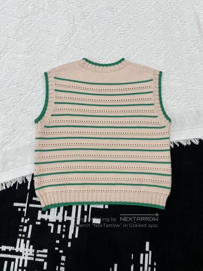 Gucci Gucci White and green striped vest Size M / US 6-8 / IT 42-44 - 3 Thumbnail