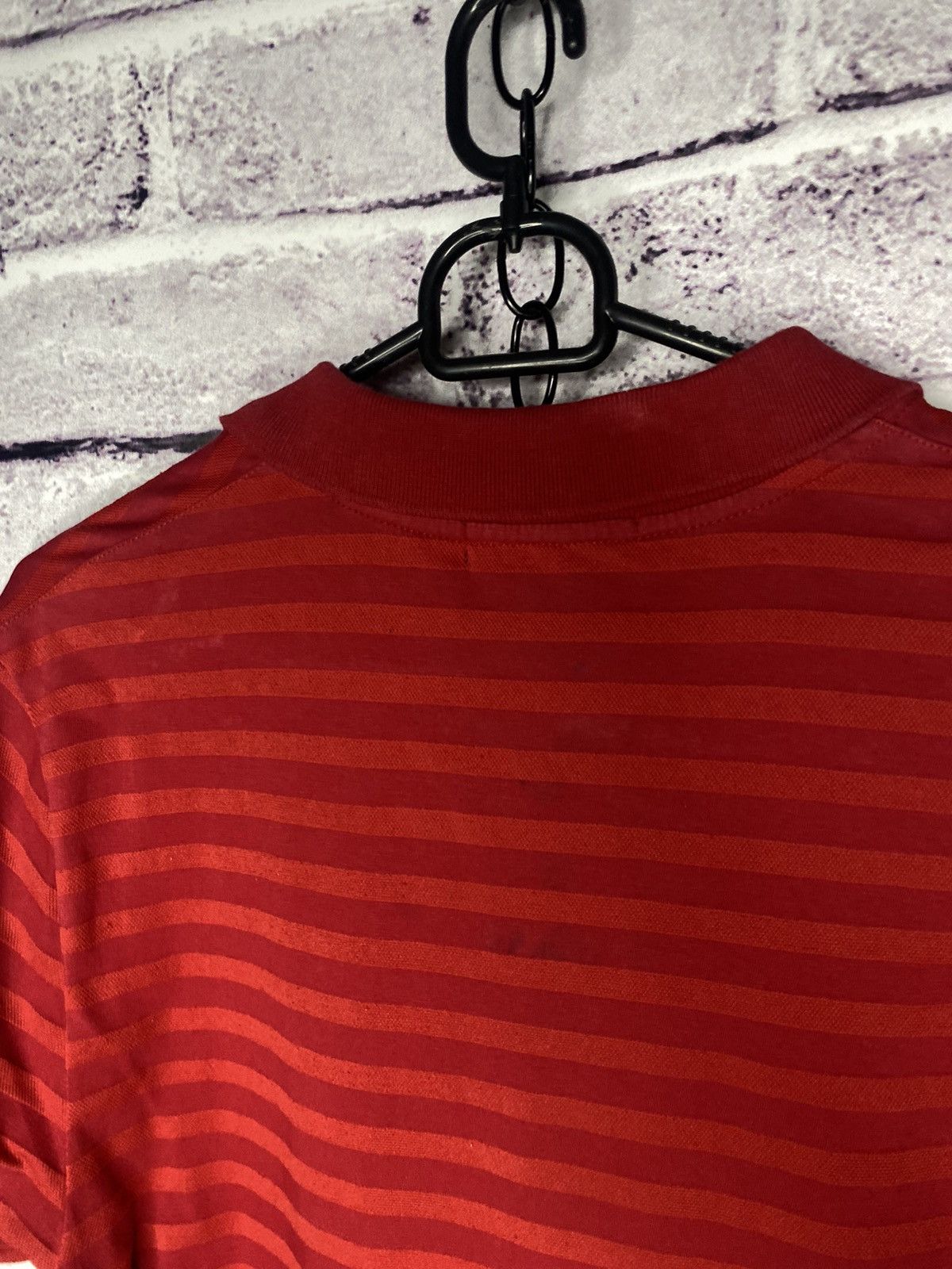 Burberry Men's vintage red luxury polo Burberry sportswear T-shirt Size US M / EU 48-50 / 2 - 10 Thumbnail