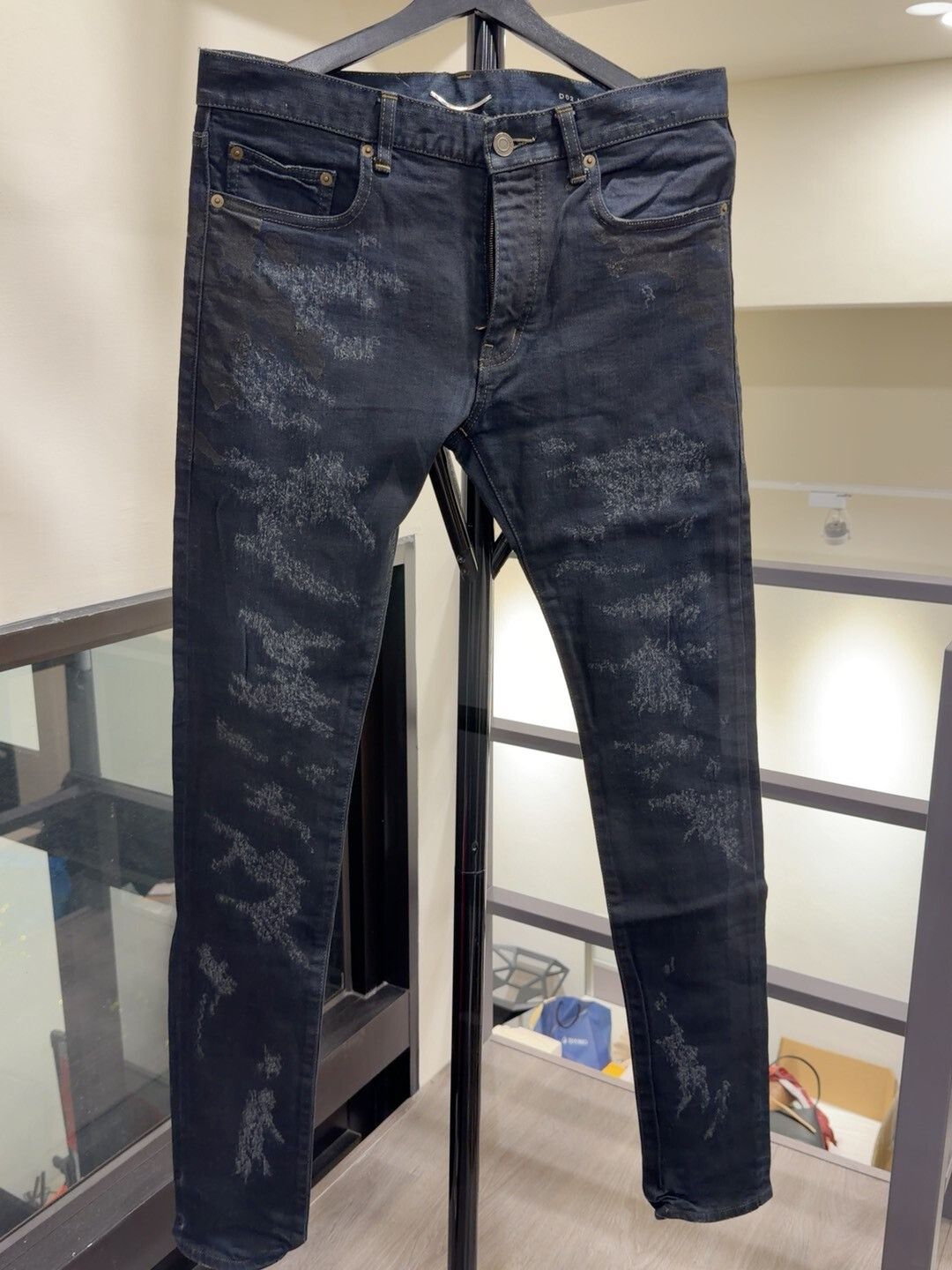 Saint Laurent Paris Saint Laurent Black Slim Fit Jeans Size US 33 - 1 Thumbnail