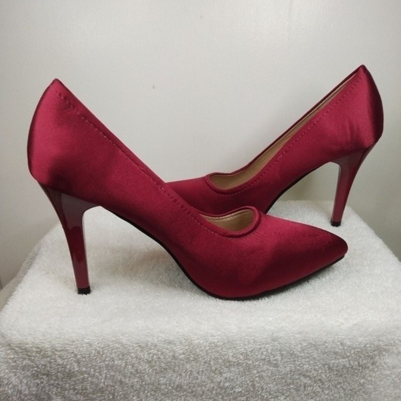 Other Cinak Women's Satin High Heel Pumps Shoes Size 8 Size US 8 / IT 38 - 3 Thumbnail