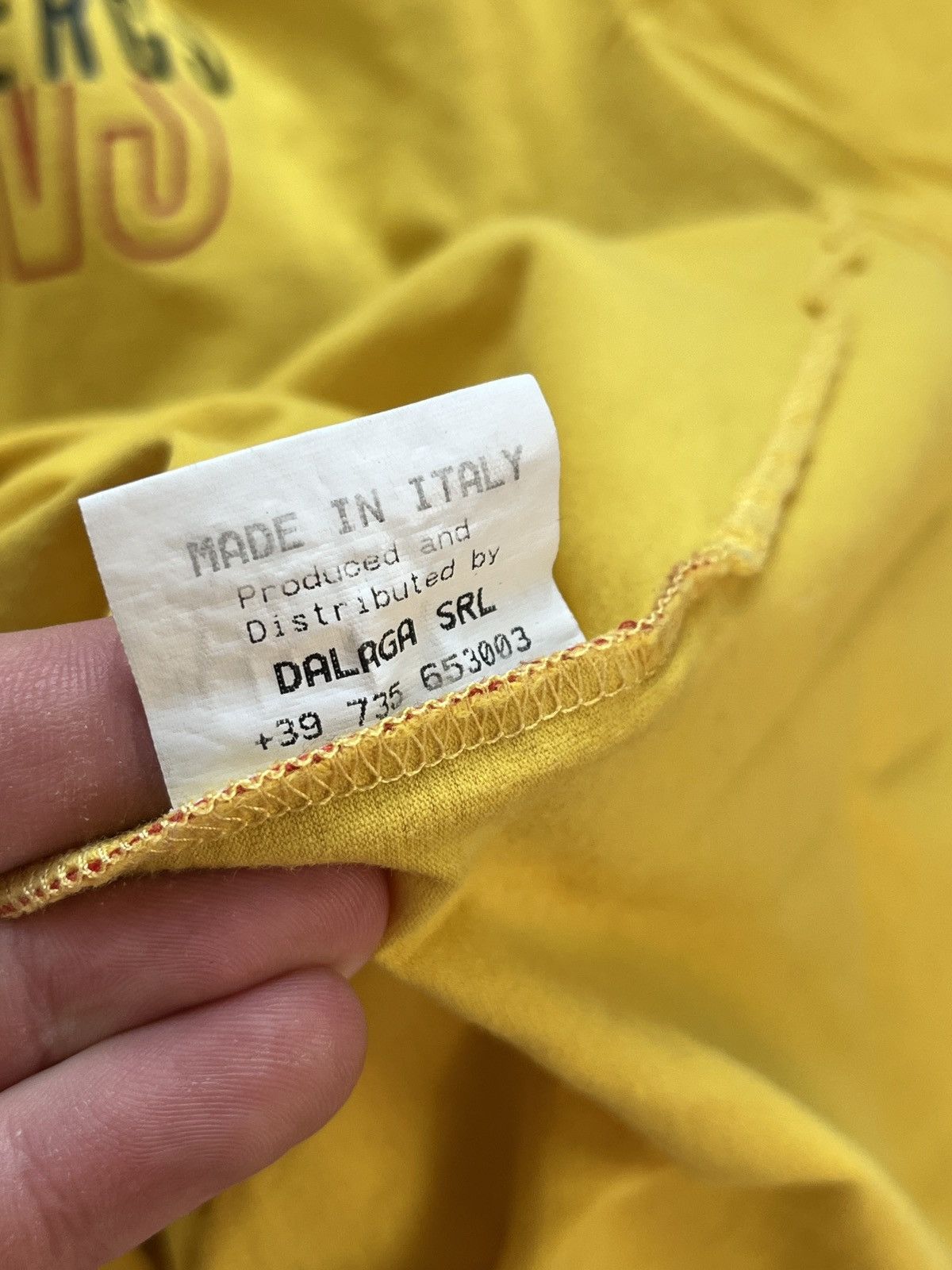 Dirk Bikkembergs × Vintage Bsg dirk bikkembergs jeans yellow tee t-shirt made in Italy Size US S / EU 44-46 / 1 - 6 Thumbnail