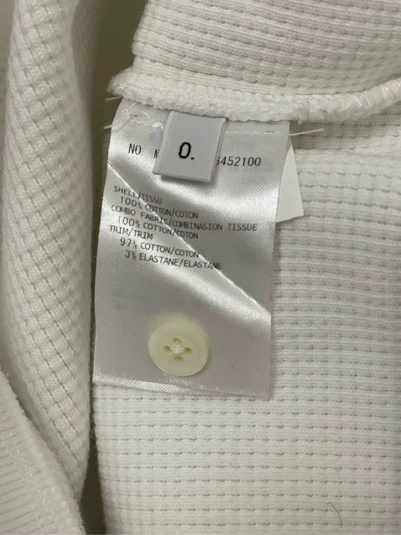 Thom Browne Thom browne White four-striped waffled round-neck sweatshir Size US XS / EU 42 / 0 - 6 Thumbnail