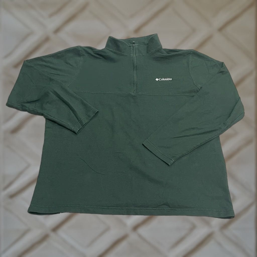 Vintage Columbia Sweatshirt Mens XL Green 1/4 Zip Pullover Cotton Blend Outdoor Casual Shirt? Size US XL / EU 56 / 4 - 1 Thumbnail