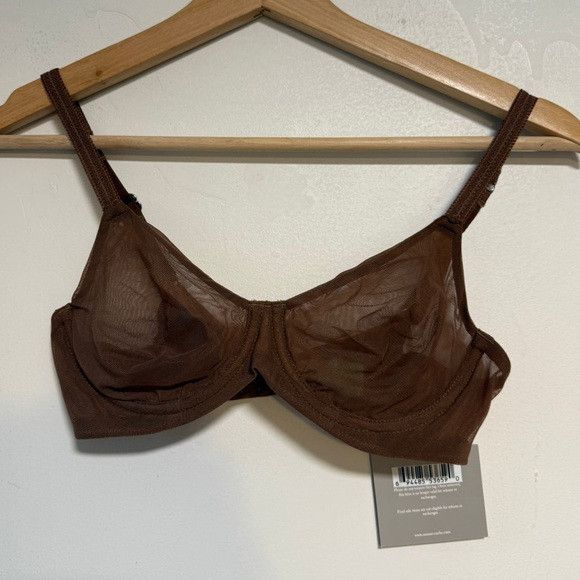 Other Amour Caché Brown Sheer Mesh Bra & Thong Set – 32B / Small Size S / US 4 / IT 40 - 2 Thumbnail
