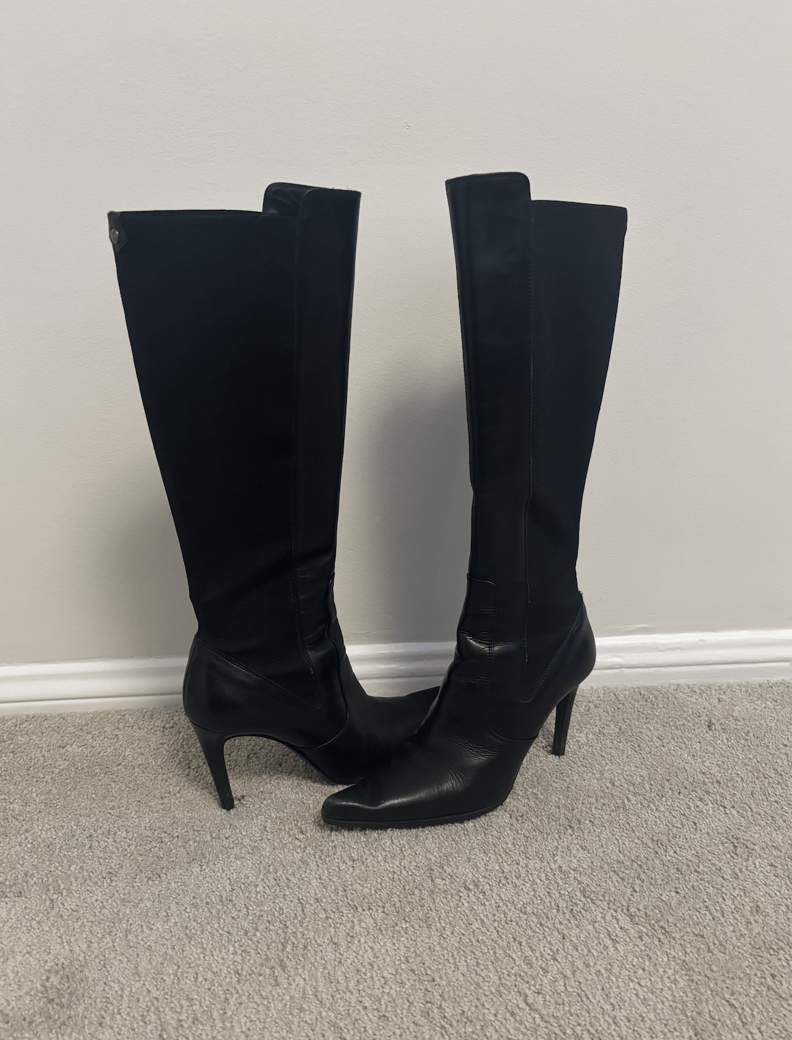 Yves Saint Laurent Yves Saint Laurent Black Leather Boots Stiletto Vintage Size US 6.5 / IT 36.5 - 6 Thumbnail