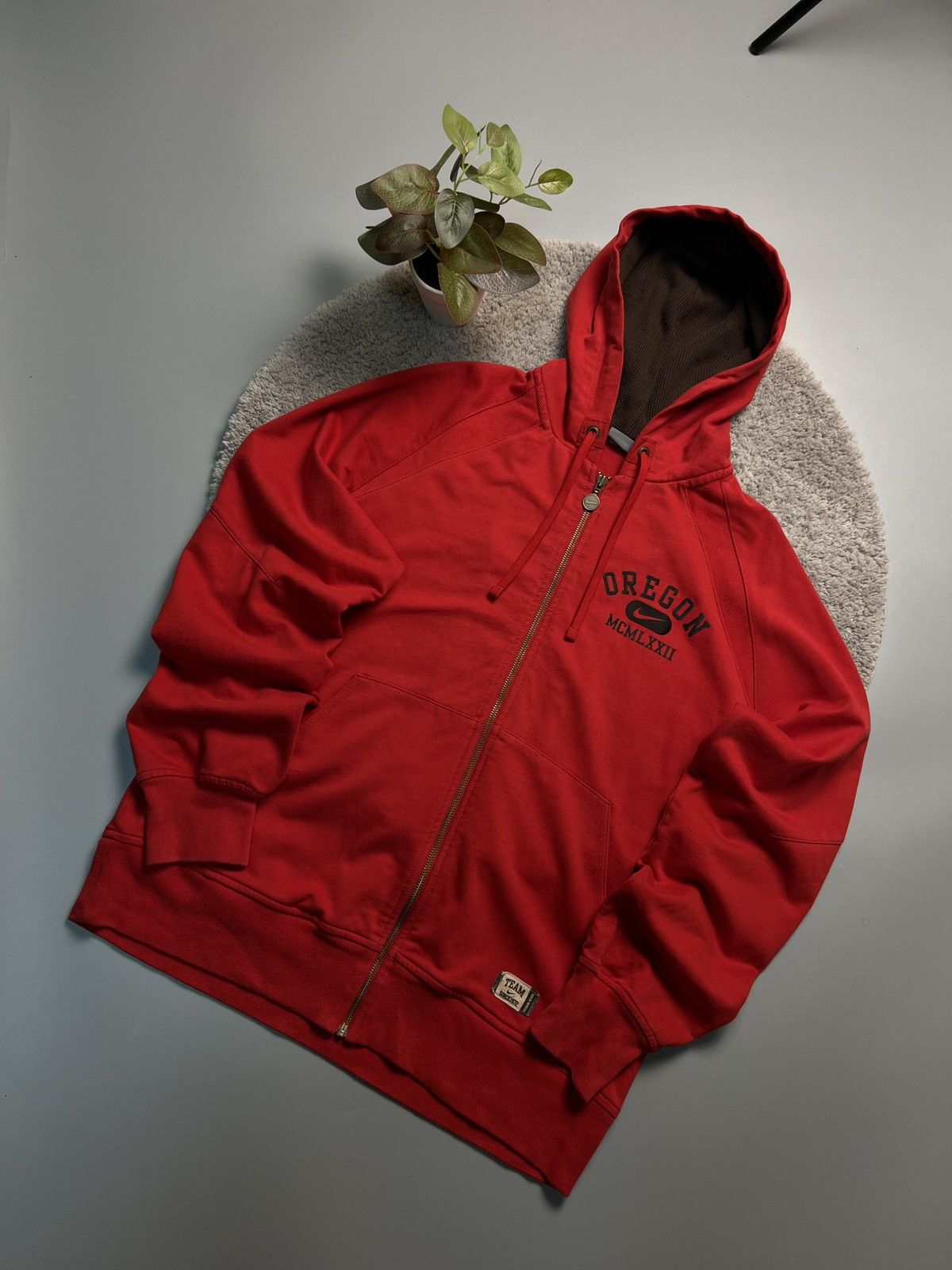 Nike × Vintage Vintage 90s Nike Oregon Y2K Zip-Up Hoodie Size US L / EU 52-54 / 3 - 2 Thumbnail