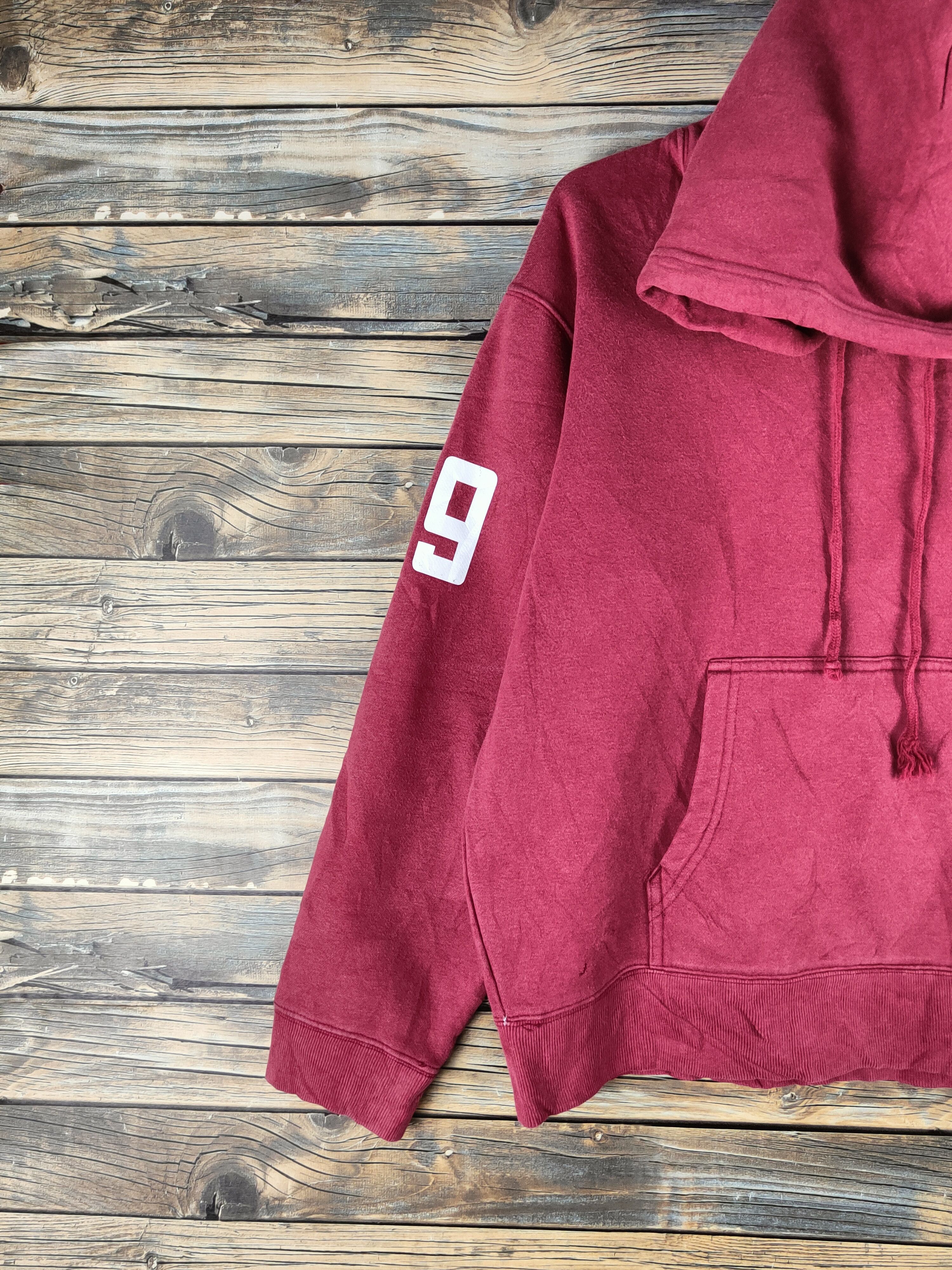 Japanese Brand Super Vintage by United Athle Red Hoodie Sweatshirts Size US M / EU 48-50 / 2 - 3 Thumbnail