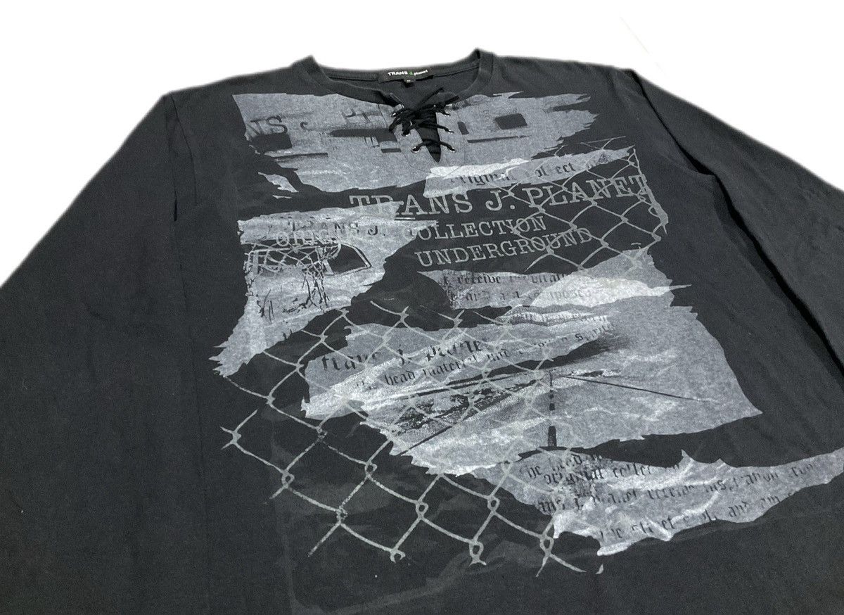 If Six Was Nine 🔥 Sick Y2K Trans Planet Poem Laces Up Long Sleeve Shirt Size US M / EU 48-50 / 2 - 3 Thumbnail