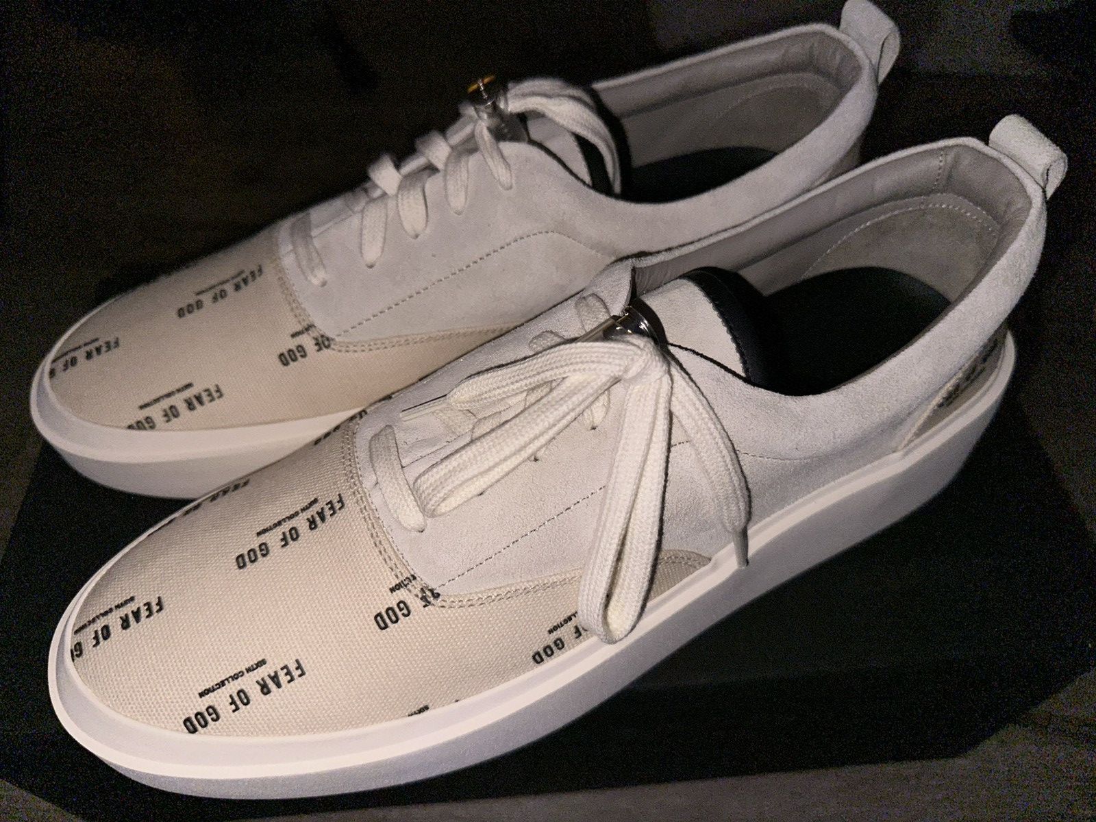 Fear of God Sixth Collection 101 Lace Up Sneakers Bone/Cream Size US 12 / EU 45 - 2 Thumbnail