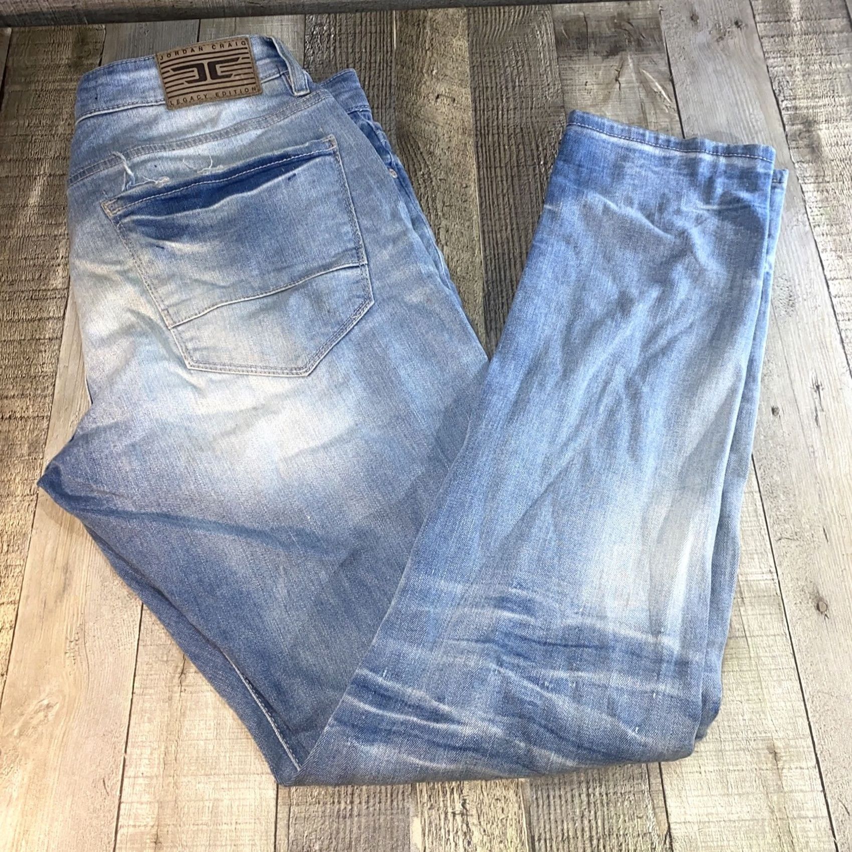 Jordan Craig Jordan Craig Jeans 32x32 White Stone Washed Straight Zipper Men Regular Inseam 32 Size US 32 / EU 48 - 3 Thumbnail