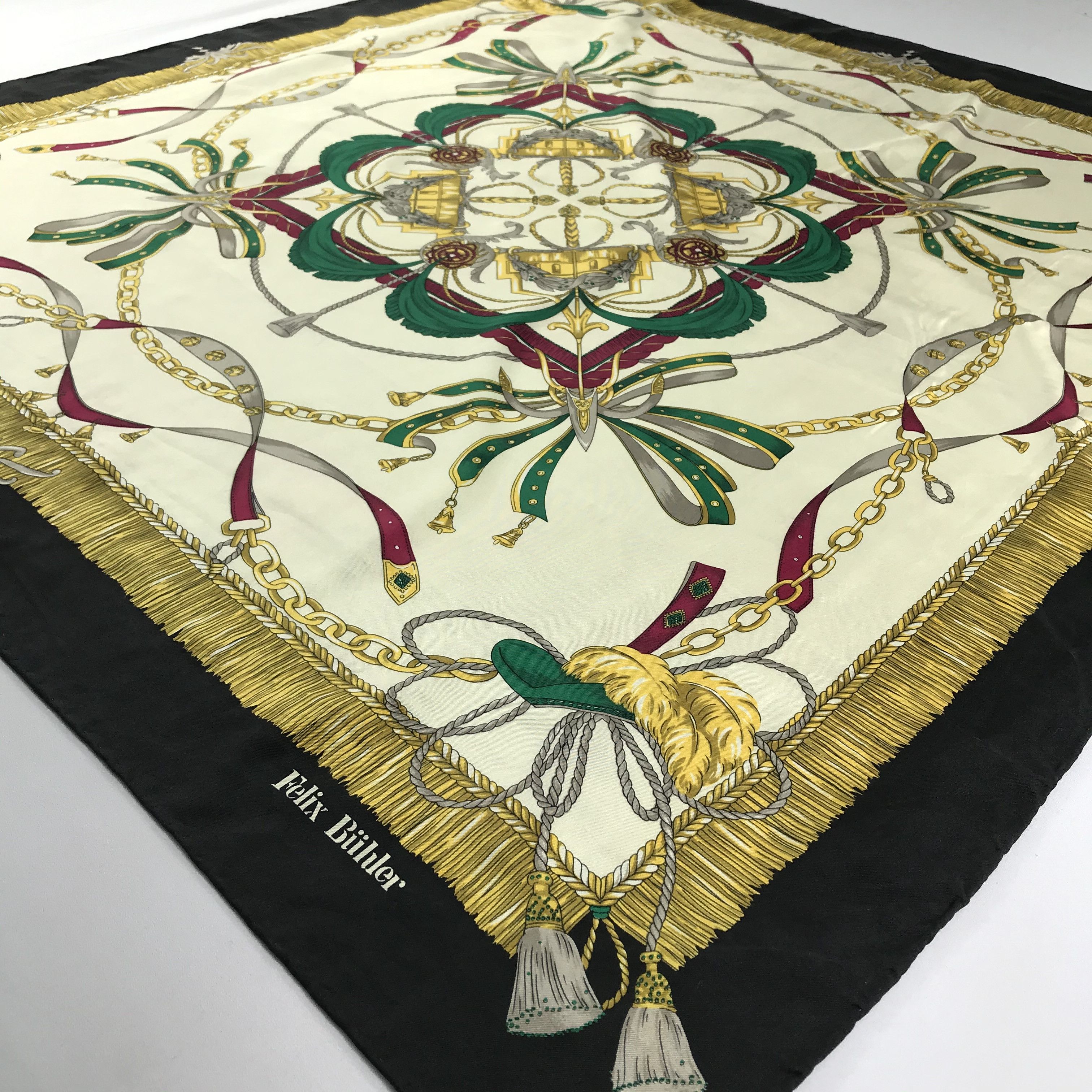 Vintage Vintage Felix Buhler Silk Scarf Size ONE SIZE - 3 Thumbnail