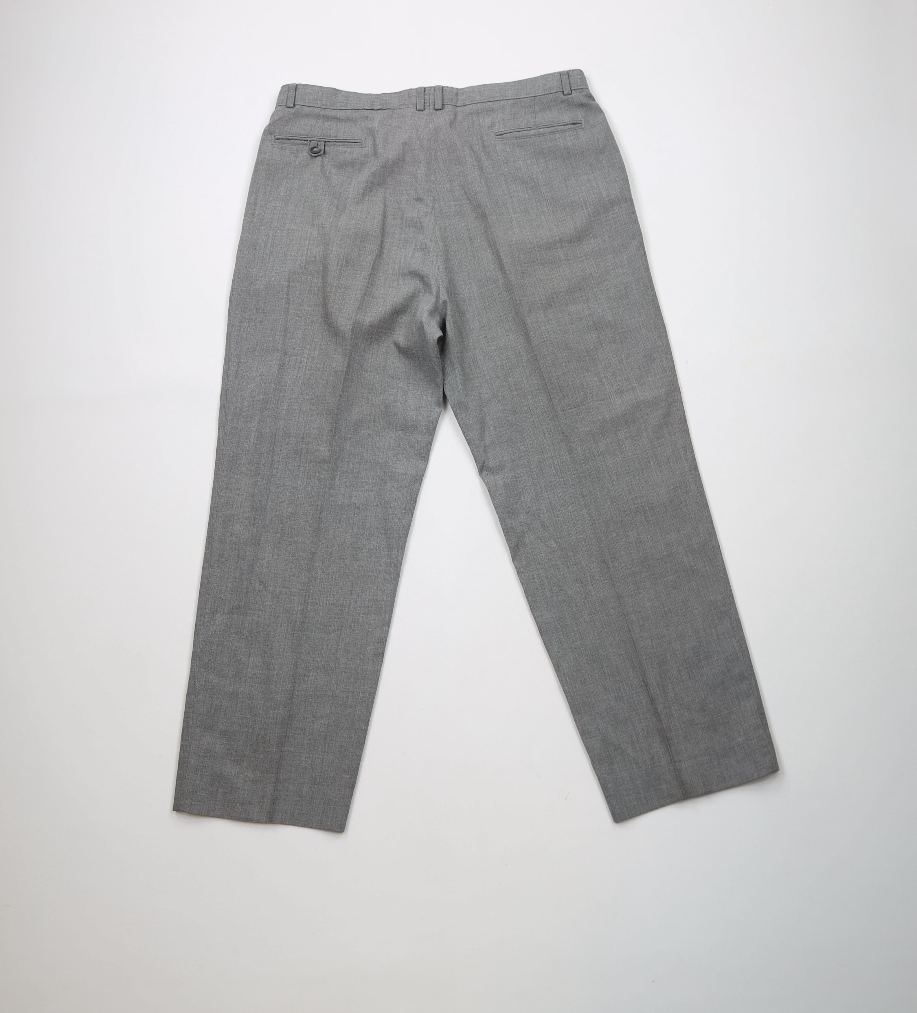 Vintage Vintage 70s Streetwear Chambray Pleated Chino Pants Gray Size US 34 / EU 50 - 10 Thumbnail