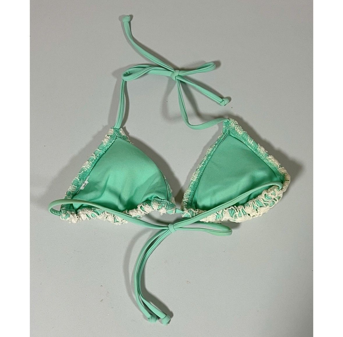 Japanese Brand × Vintage Mint Crochet Lace Bikini Top Swimwear Bathing Suit Size S ✨ Size S / US 4 / IT 40 - 4 Thumbnail