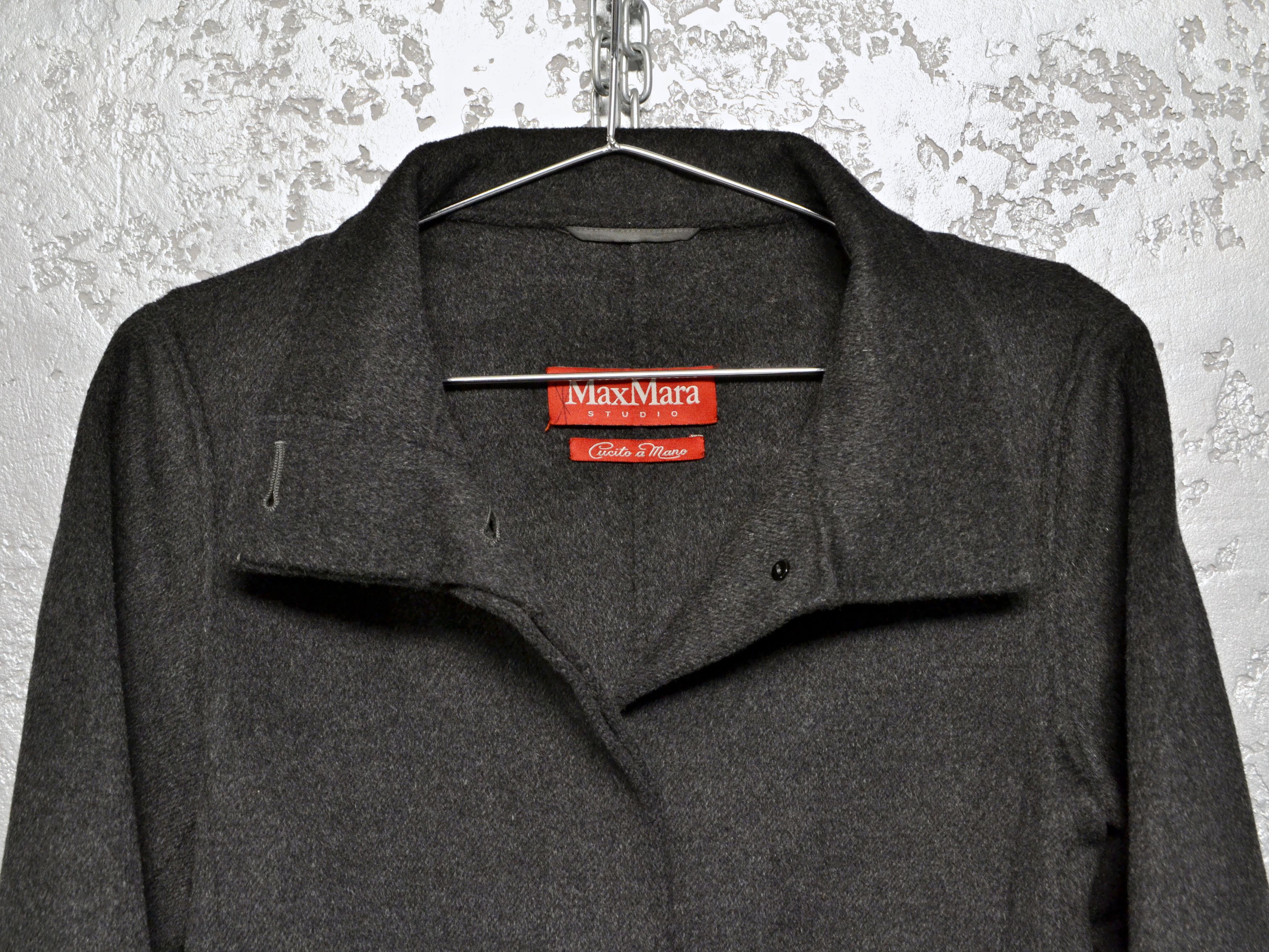 Max Mara Max Mara Studio Cucito A Mano Angora Rabbit Wool Coat Size S / US 4 / IT 40 - 4 Thumbnail